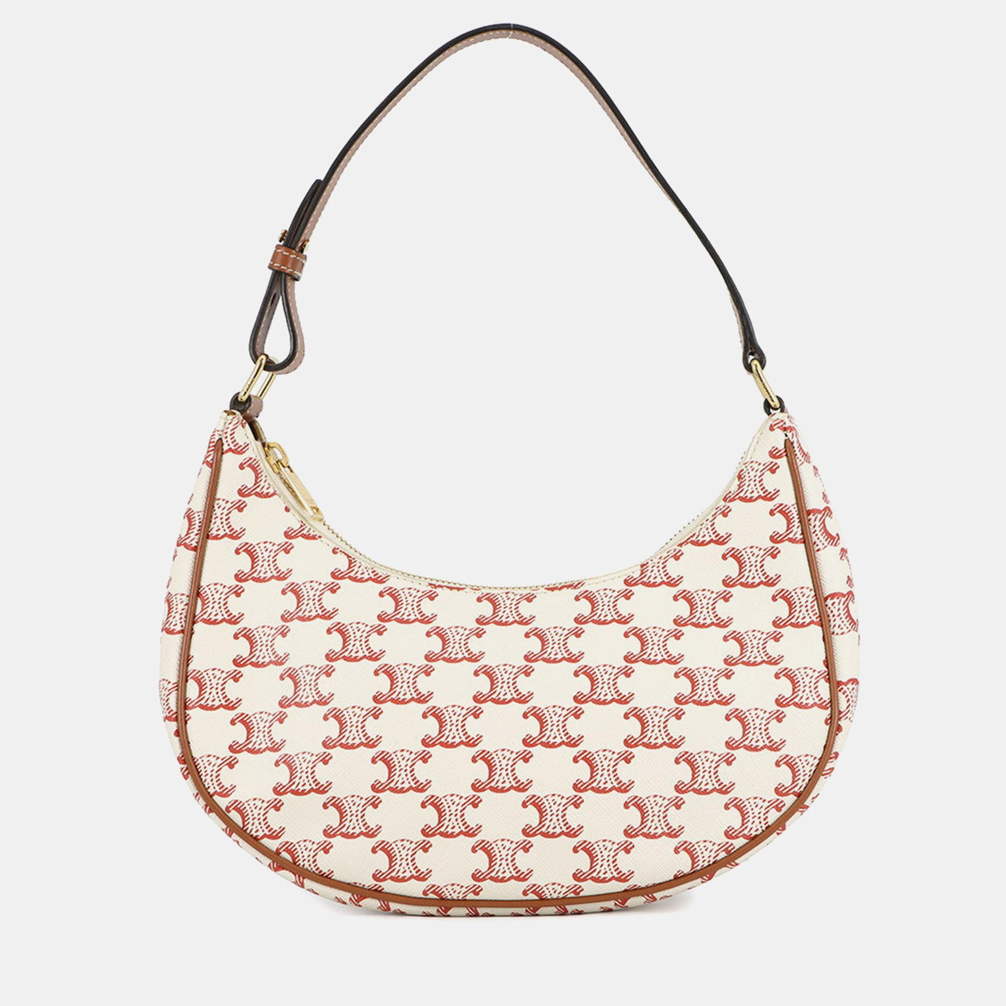 Celine Ava Triomphe Ivory Red PVC Leather Shoulder Bag, Cream
Celine Ava Triomphe Ivory Red PVC Leather Shoulder Bag, Cream
