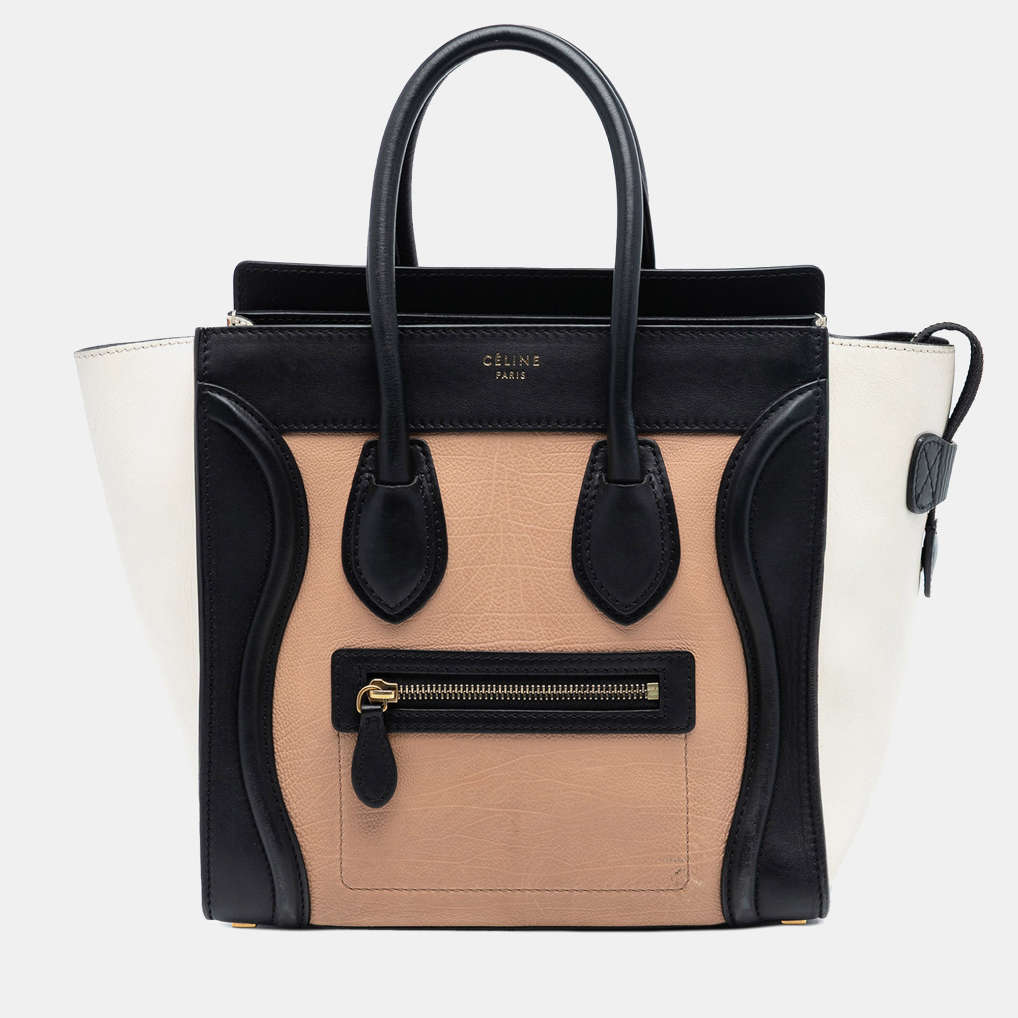 Celine Brown Micro Tricolor Leather Luggage Tote
Celine Brown Micro Tricolor Leather Luggage Tote