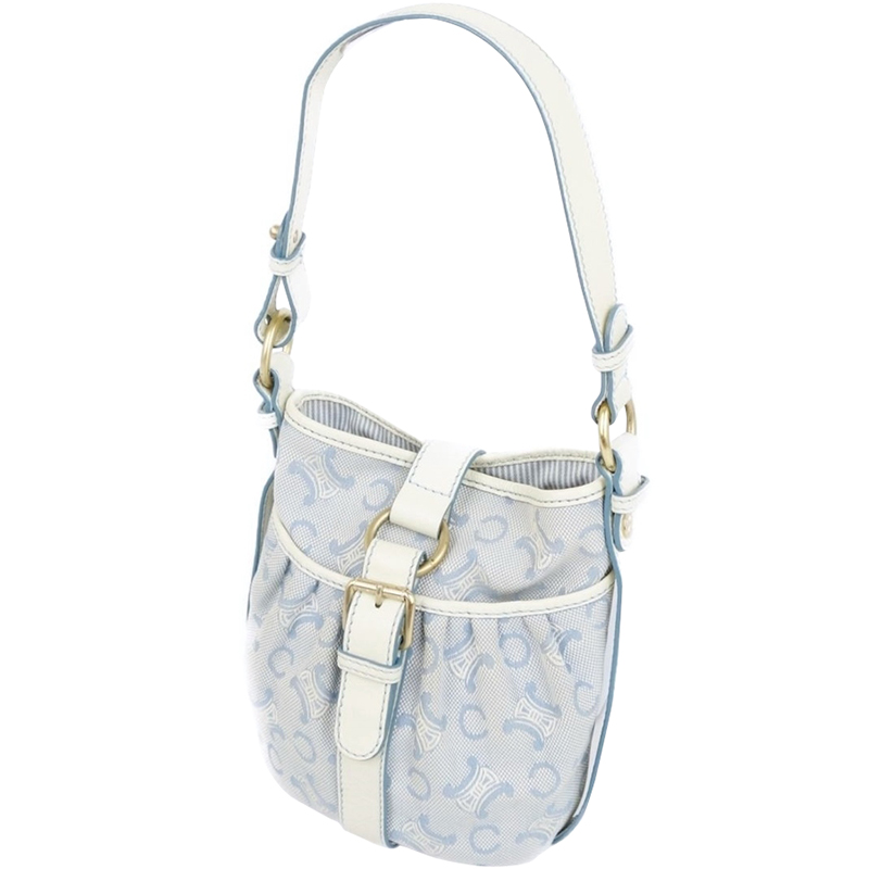 Celine Light Blue Macadam Canvas Shoulder Bag
Celine Light Blue Macadam Canvas Shoulder Bag