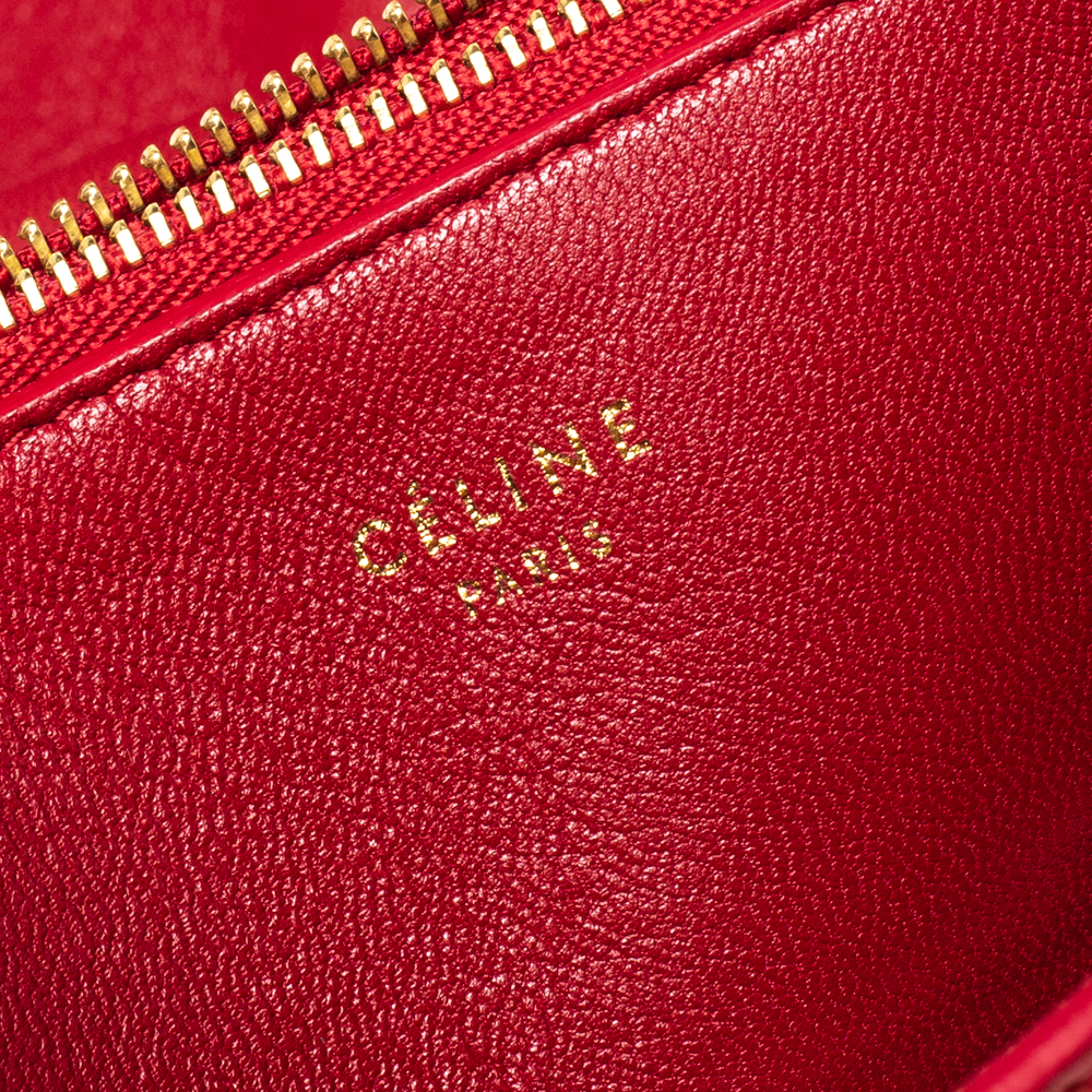 Celine Red Python Blade Flap Bag