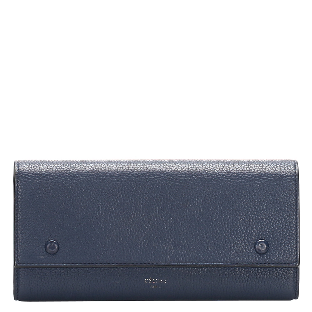 Image of Celine Blue Leather Wallets
