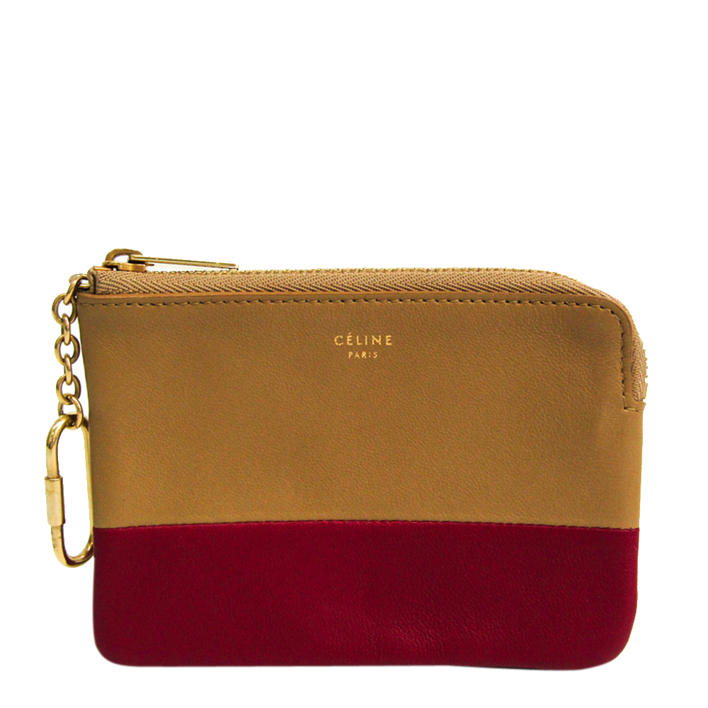 Image of Celine Multicolor Leather Solo Coin Purse Bag