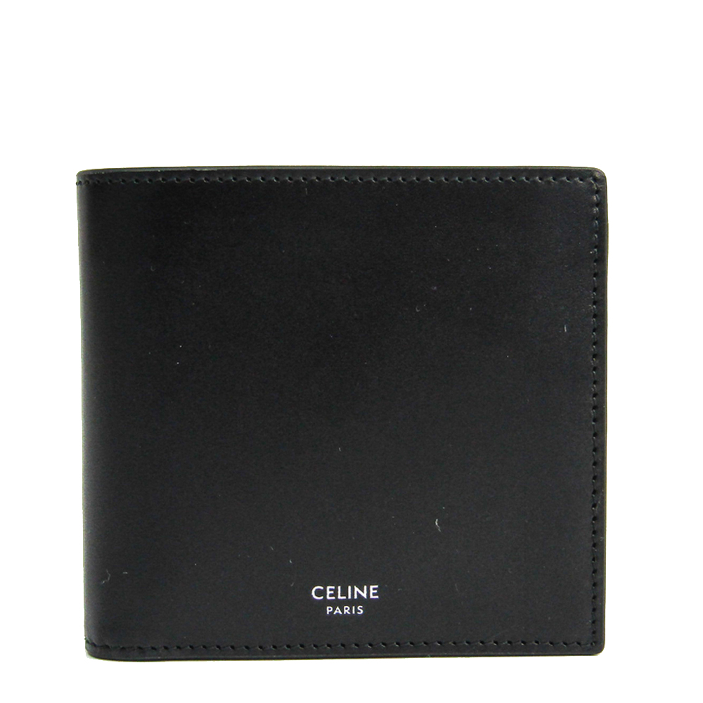 Image of Celine Black Leather Bifold Wallet