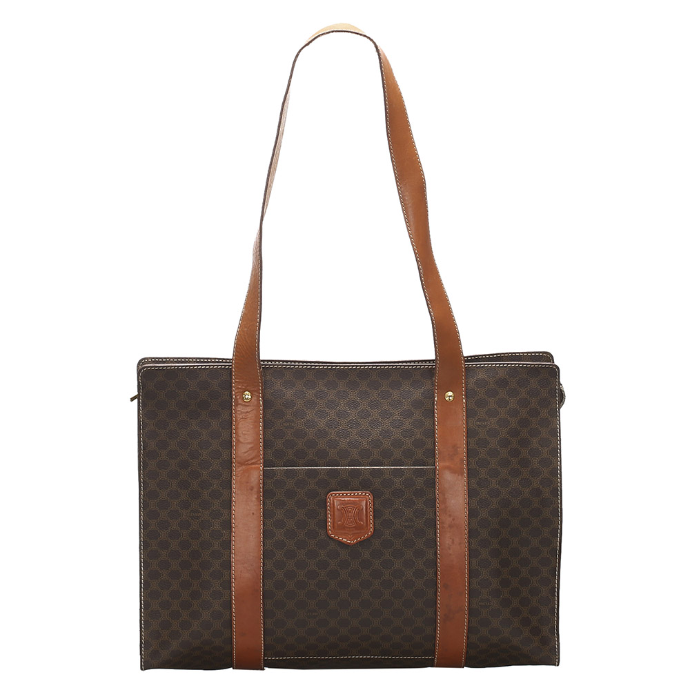 Image of Celine Brown/Beige Canvas Macadam Tote Bag