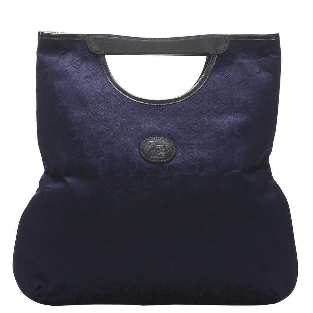 Image of Celine Blue Canvas C Macadam Tote Bag
