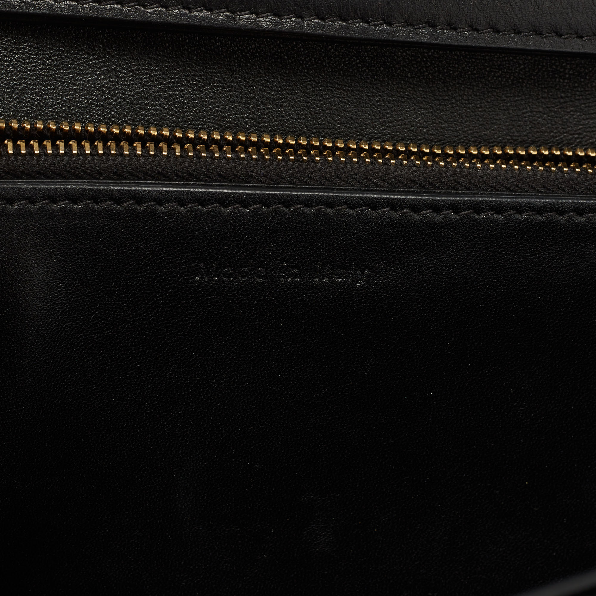 Celine Black/Yellow Lizard And Leather Medium Classic Box Bag