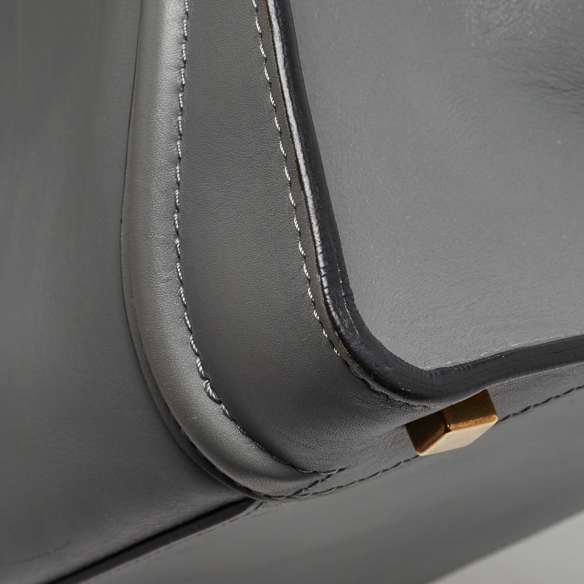 Celine Grey Leather Mini Luggage Tote