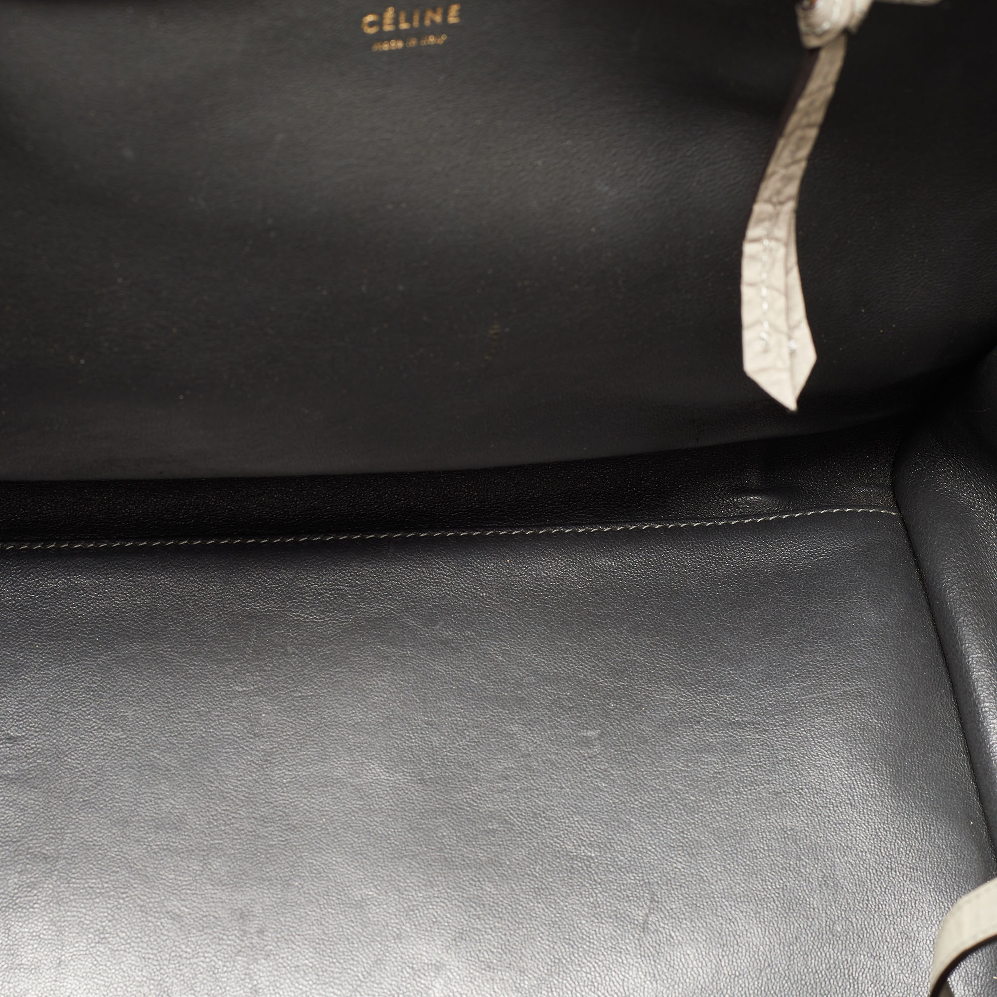 Céline Grey Croc Embossed Leather Large Phantom Luggage Tote