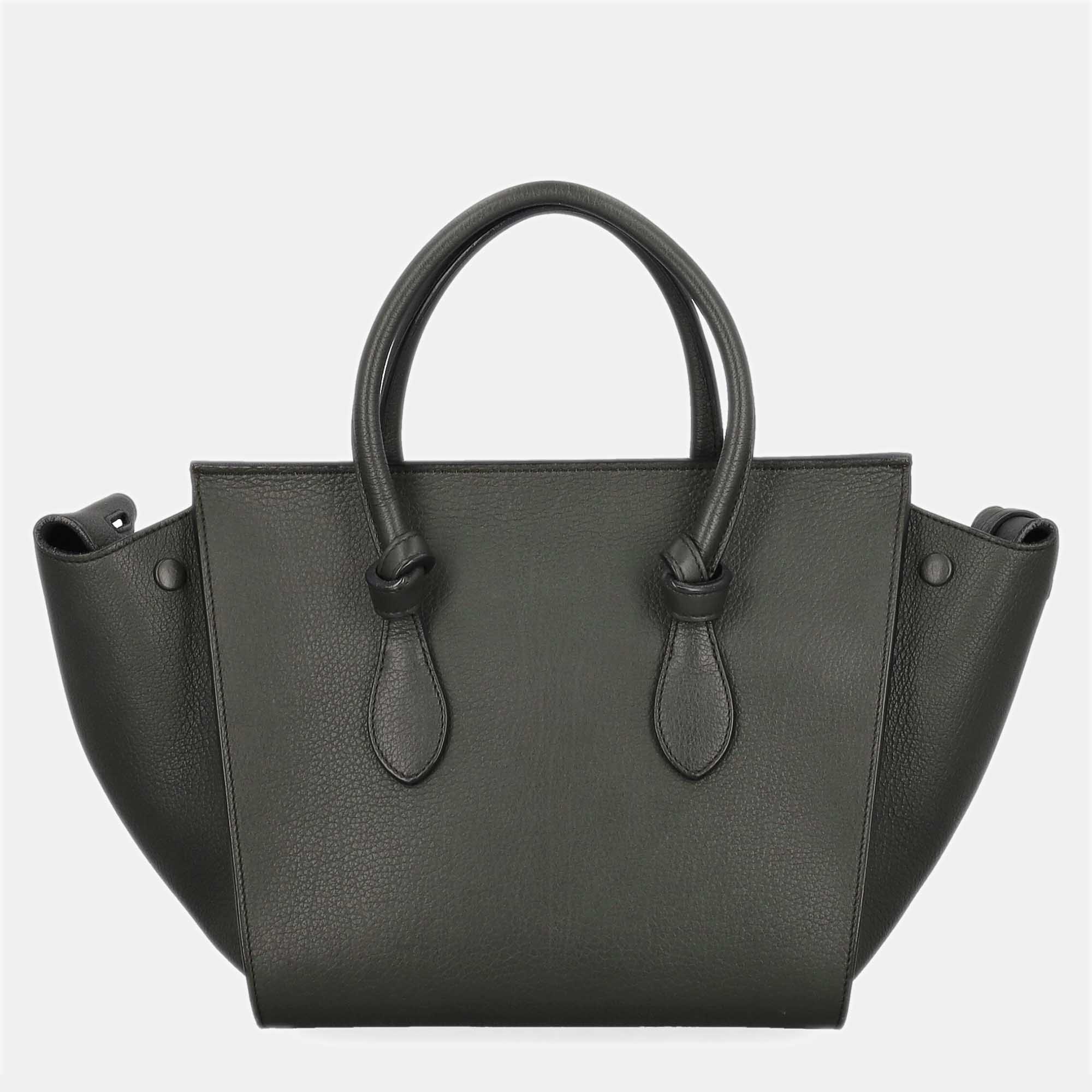 Celine  Women's Leather Tote Bag - Green - One Size