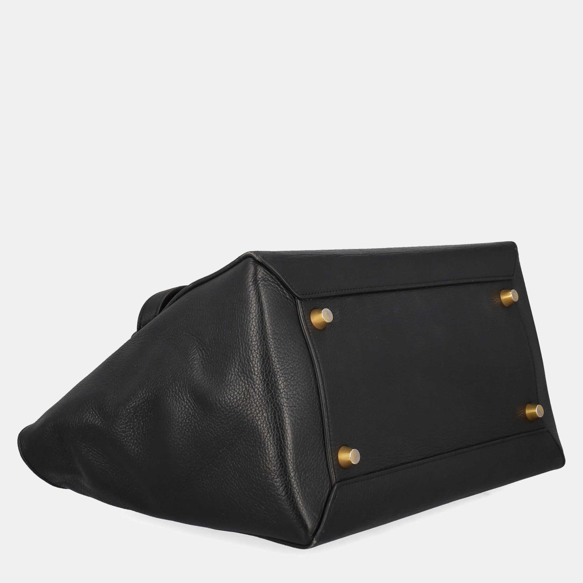 Celine Belt Bag -  Women's Leather Tote Bag - Black - One Size