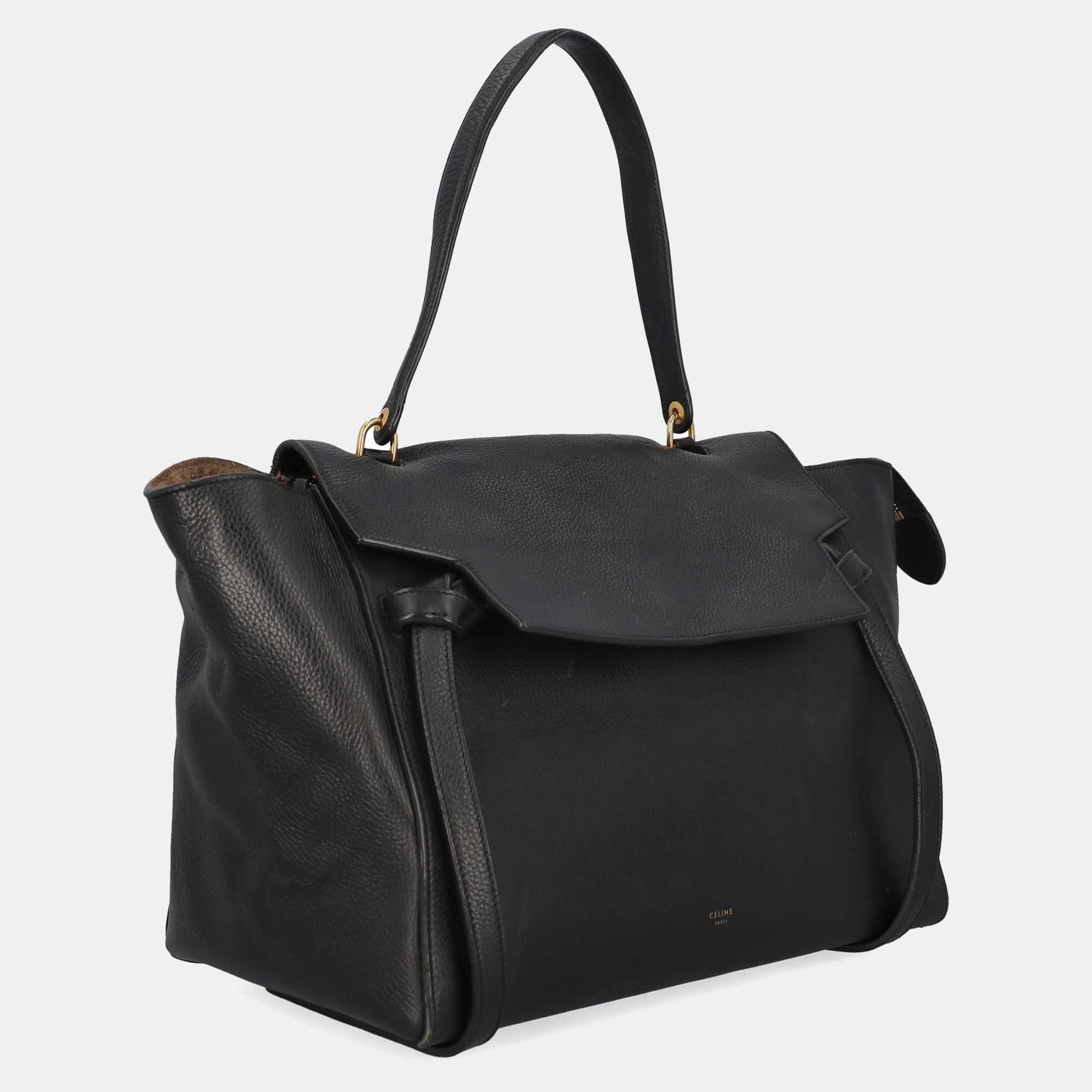 Celine Belt Bag -  Women's Leather Tote Bag - Black - One Size