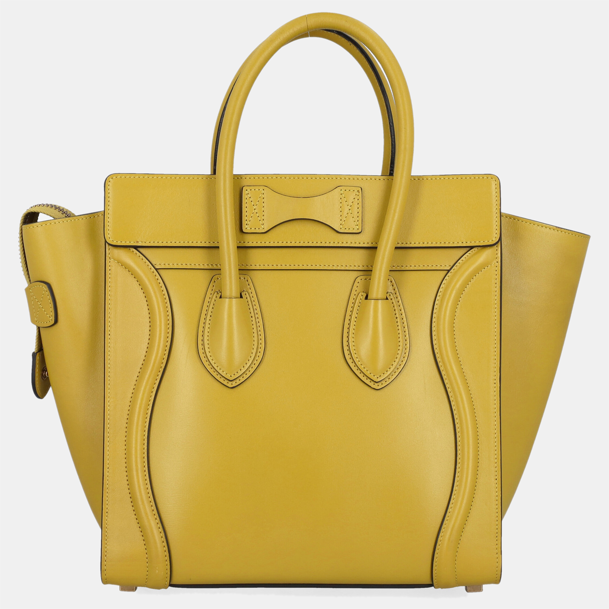 Celine Luggage -  Women's Leather Tote Bag - Yellow - One Size