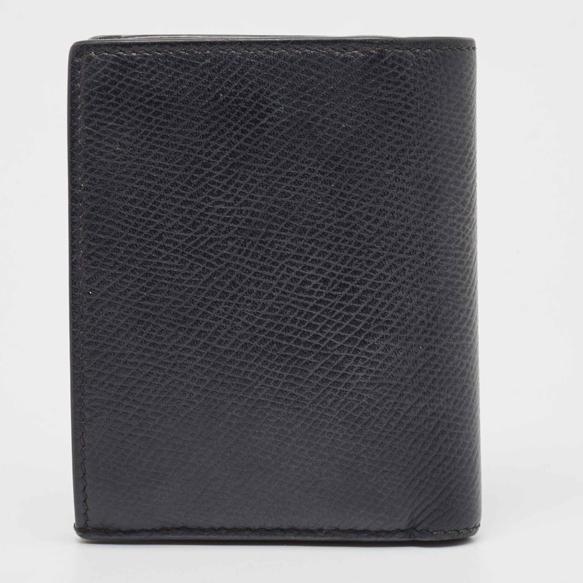Celine Black Leather Zip Bifold Compact Wallet