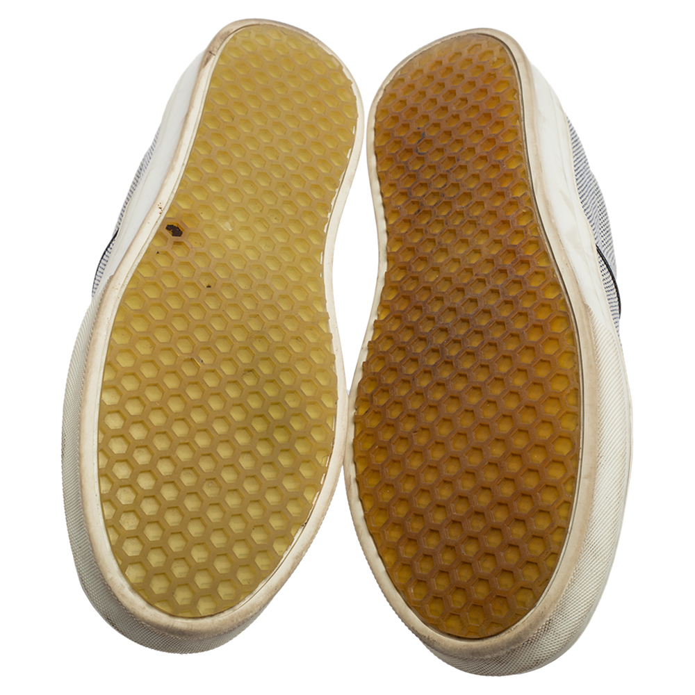 Celine Blue/White Canvas Slip-On Sneakers Size 39