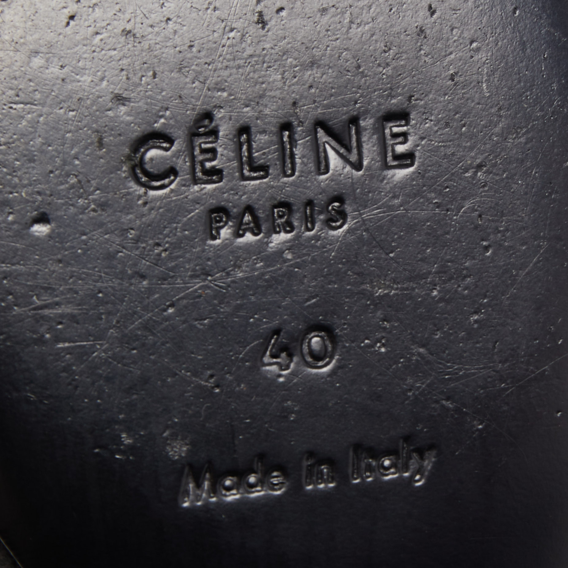 Celine Black Suede Platform Pump Size 40