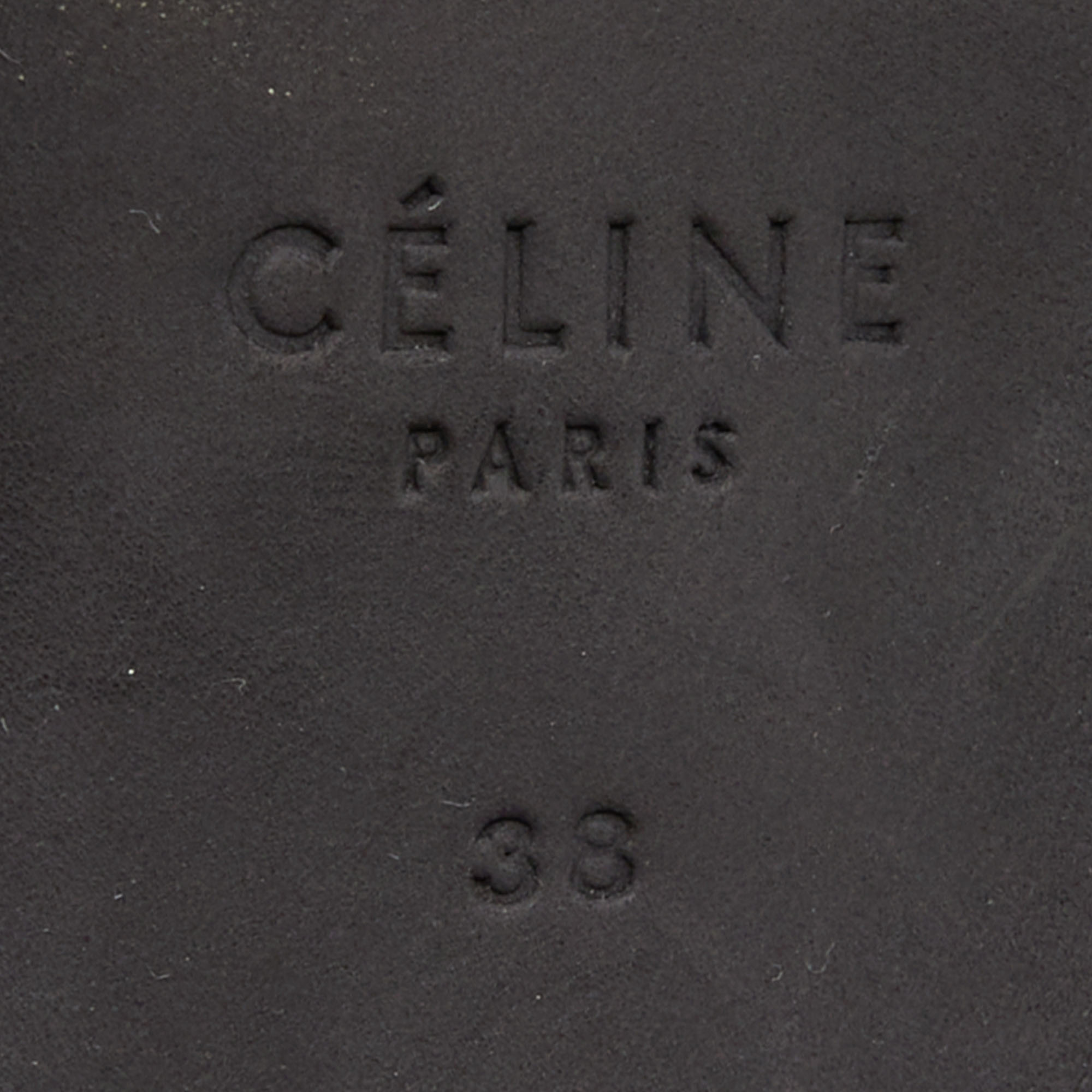 Celine Blue/Black Stretch Fabric V Neck Pumps Size 38