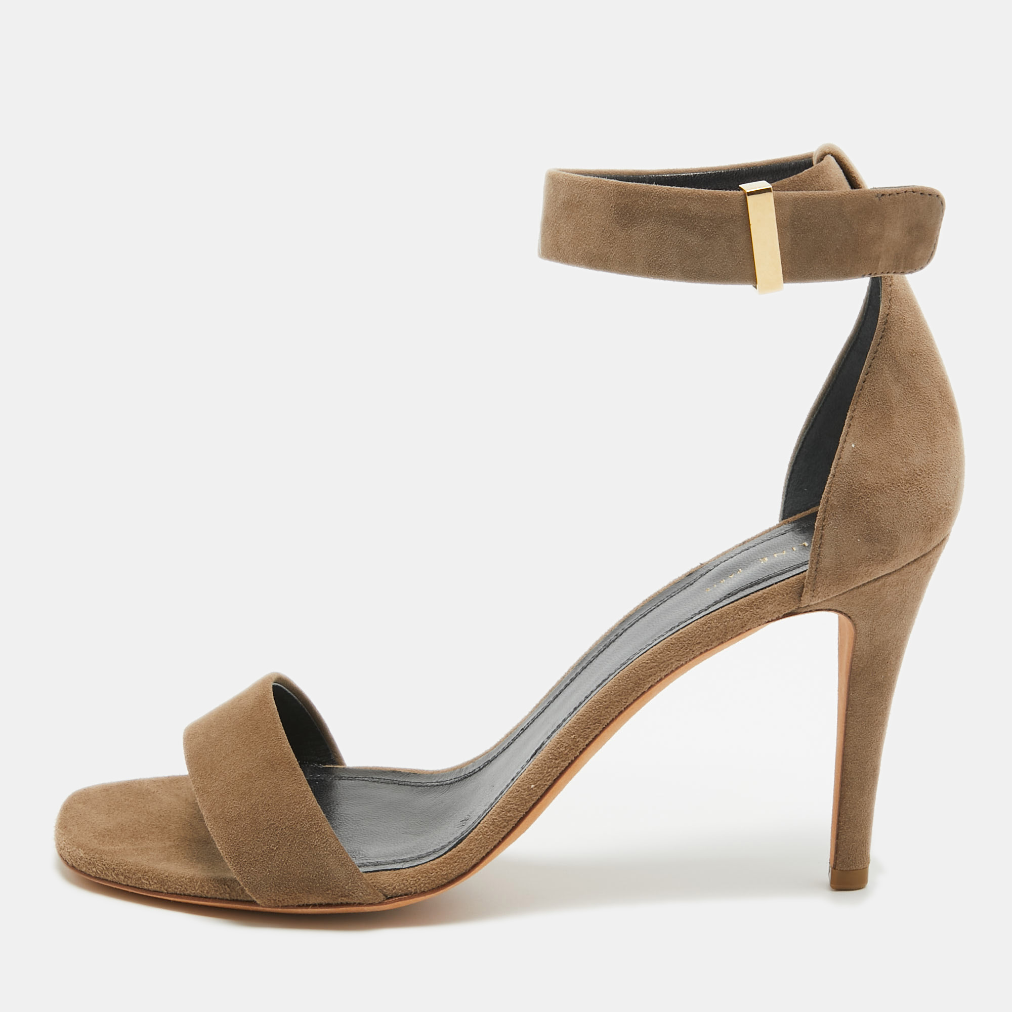 Celine grey suede ankle strap sandals size 38.5