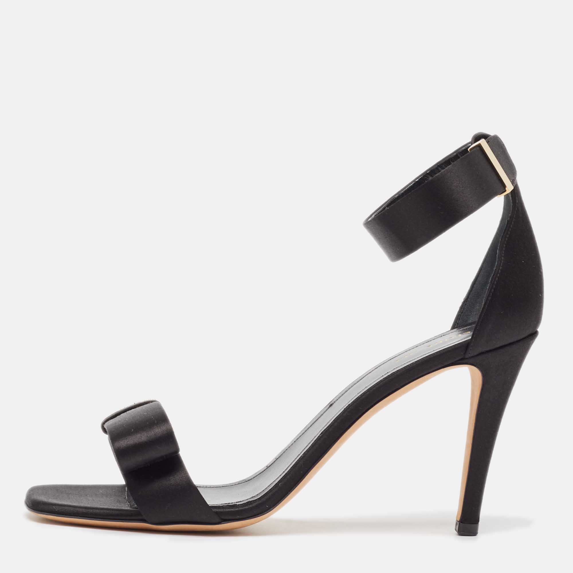 Celine black suede ankle strap sandals size 39