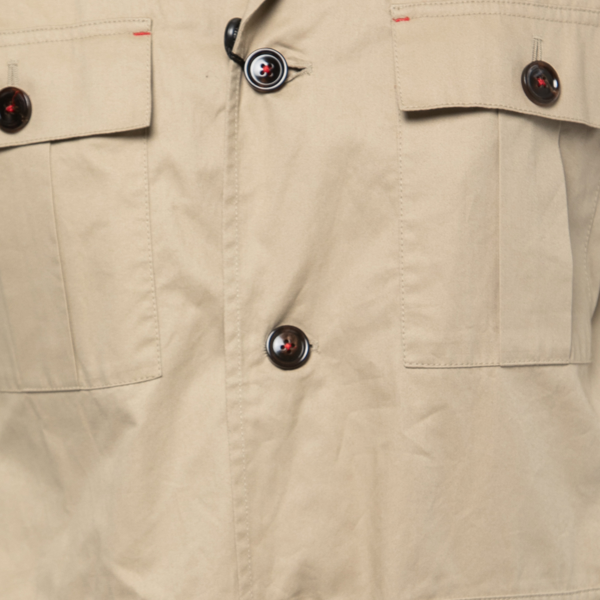CH Carolina Herrera Beige Cotton Button Front Jacket M