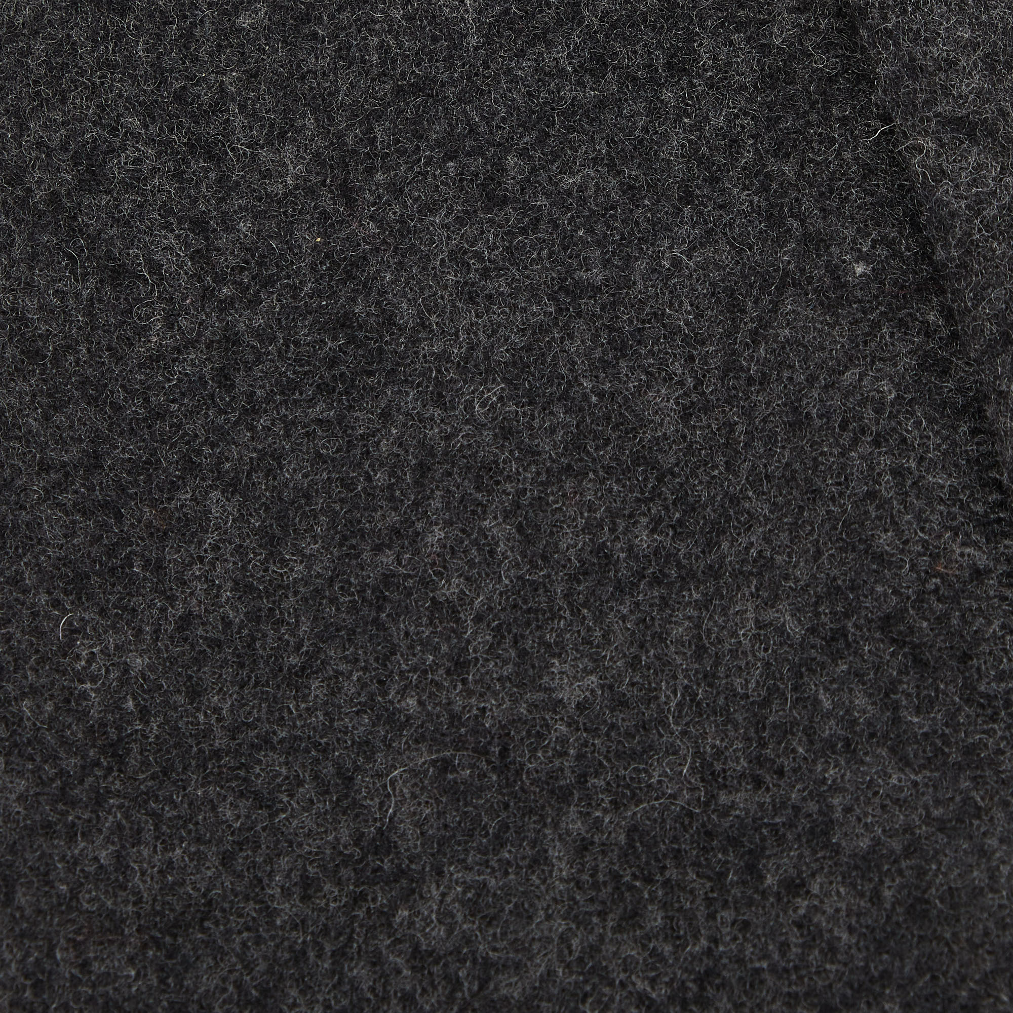 CH Carolina Herrera Charcoal Grey Wool Fringed Scarf