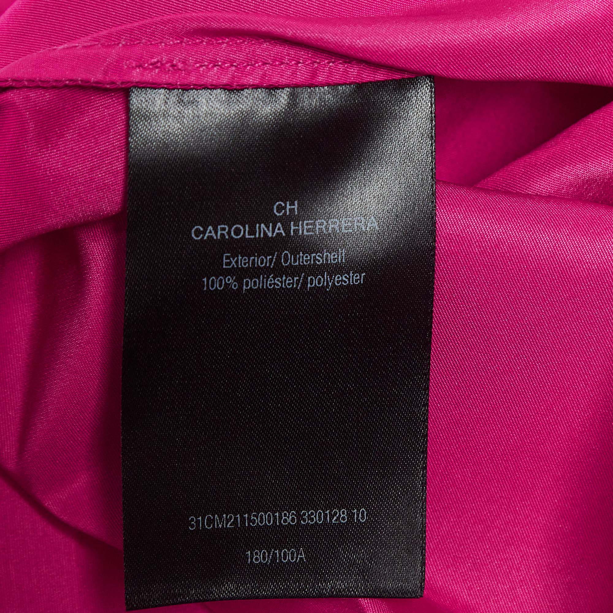 CH Carolina Herrera Pink Button Front Shirt L