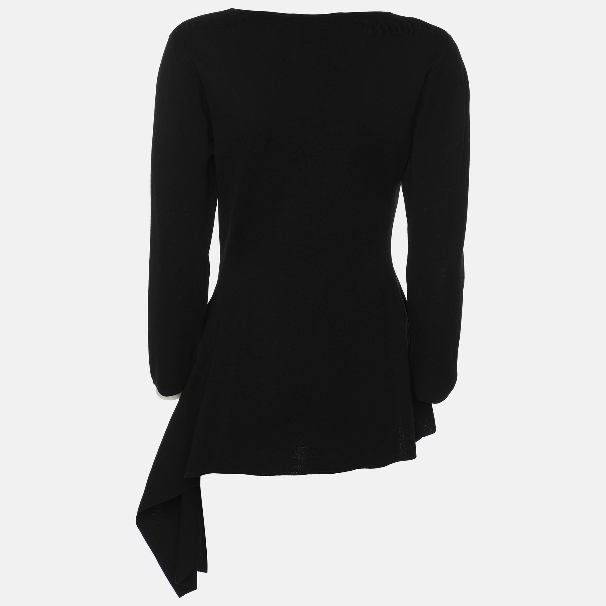 CH Carolina Herrera Black Knit Fabric Top XS