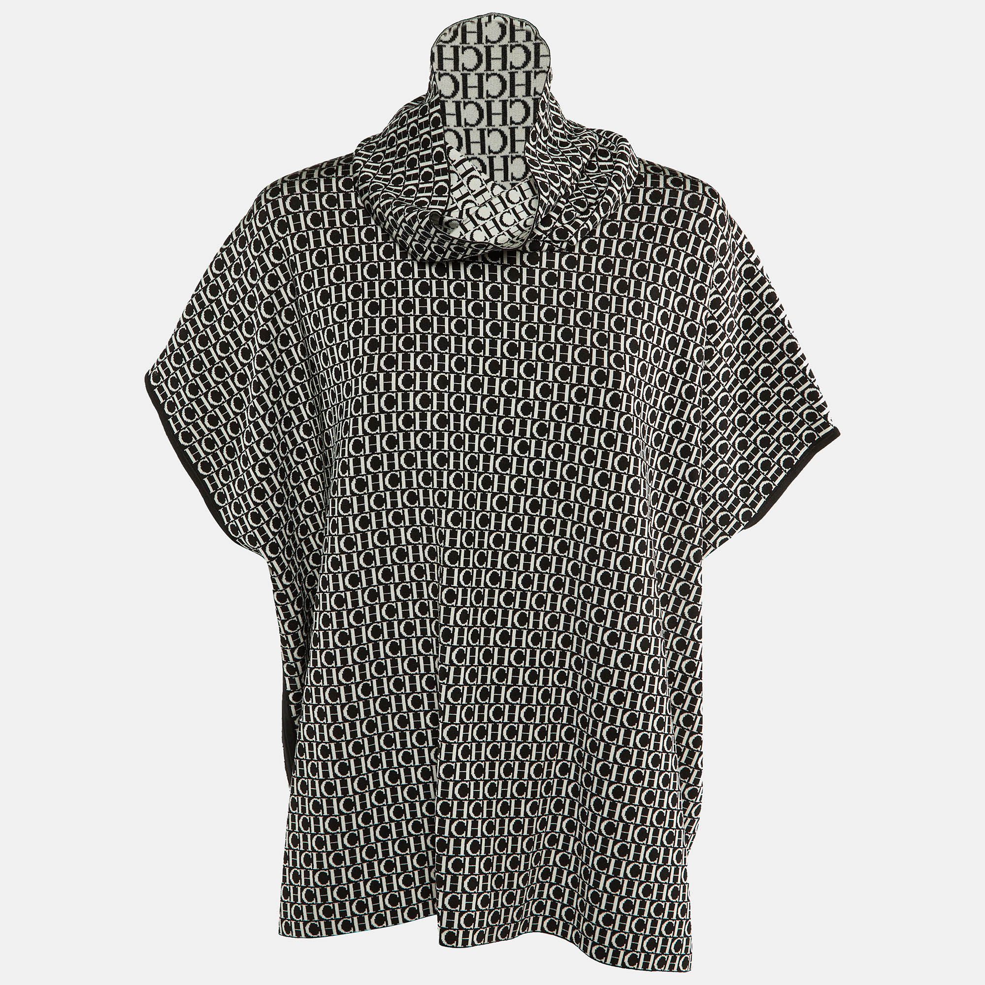 CH Carolina Herrera Monochrome Logo Intarsia Knit neck Wrap Detail Pullover S, Black
CH Carolina Herrera Monochrome Logo Intarsia Knit neck Wrap Detail Pullover S, Black