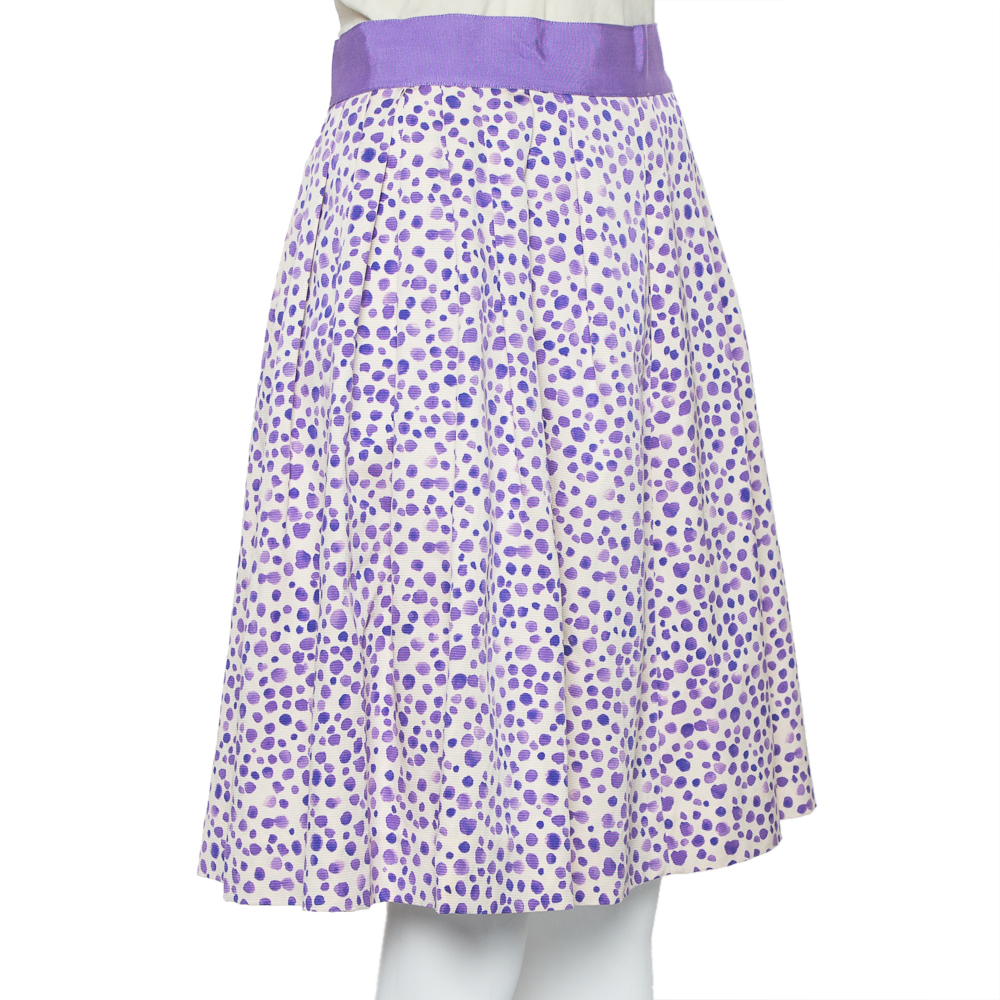 CH Carolina Herrera Beige & Purple Printed Silk & Cotton Pleated Skirt, Blue
CH Carolina Herrera Beige & Purple Printed Silk & Cotton Pleated Skirt, Blue