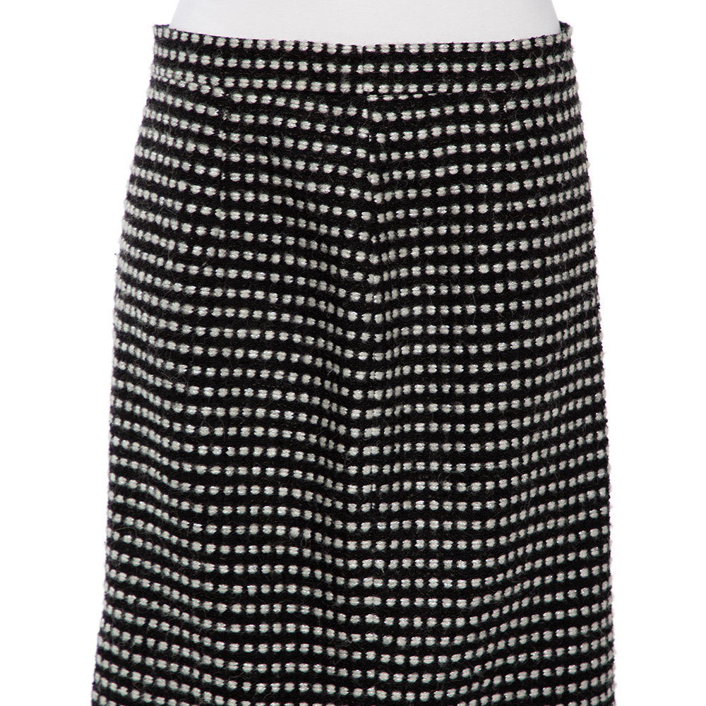 CH Carolina Herrera Black Boucle Skirt L