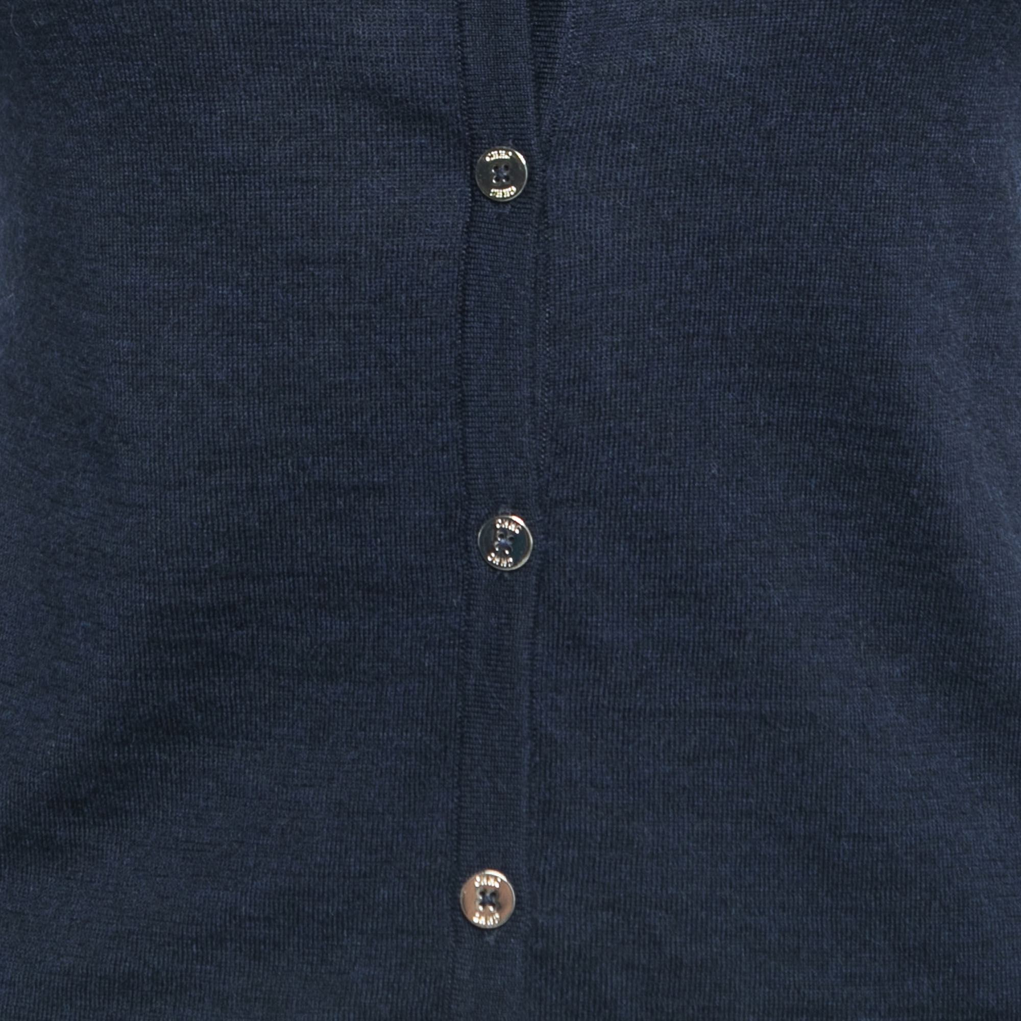 CH Carolina Herrera Navy Blue Knit Buttoned Cardigan XS