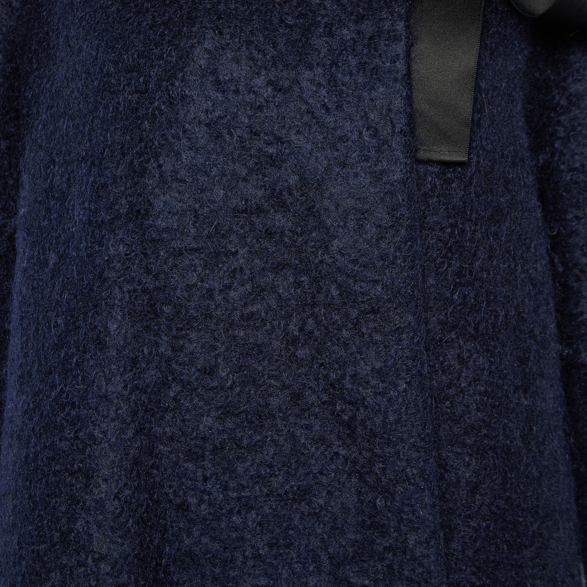 CH Carolina Herrera Navy Blue Wool & Mohair Coat M