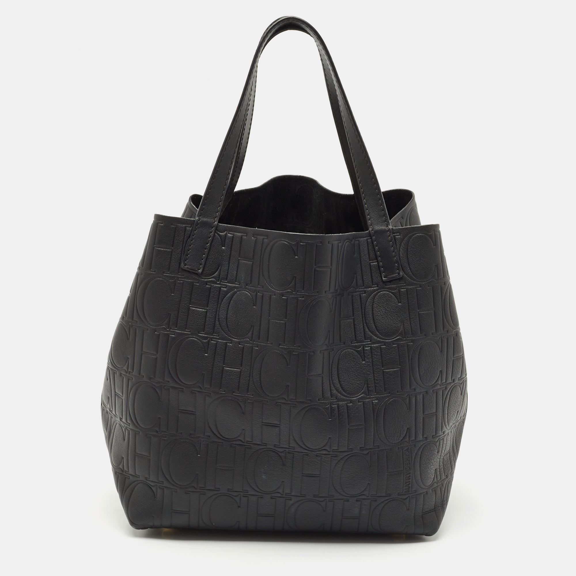 CH Carolina Herrera Black Monogram Embossed Leather Matryoshka Tote
CH Carolina Herrera Black Monogram Embossed Leather Matryoshka Tote
