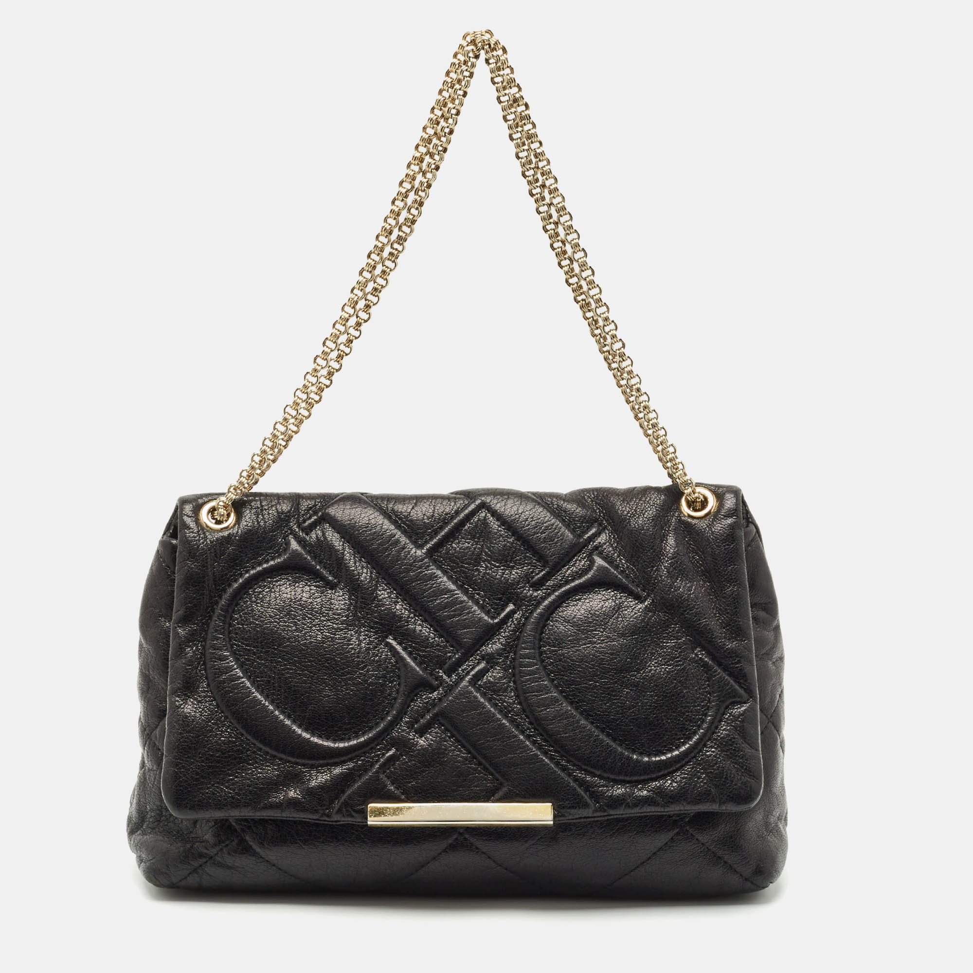 CH Carolina Herrera Black Quilted Leather Flap Chain Shoulder Bag
CH Carolina Herrera Black Quilted Leather Flap Chain Shoulder Bag