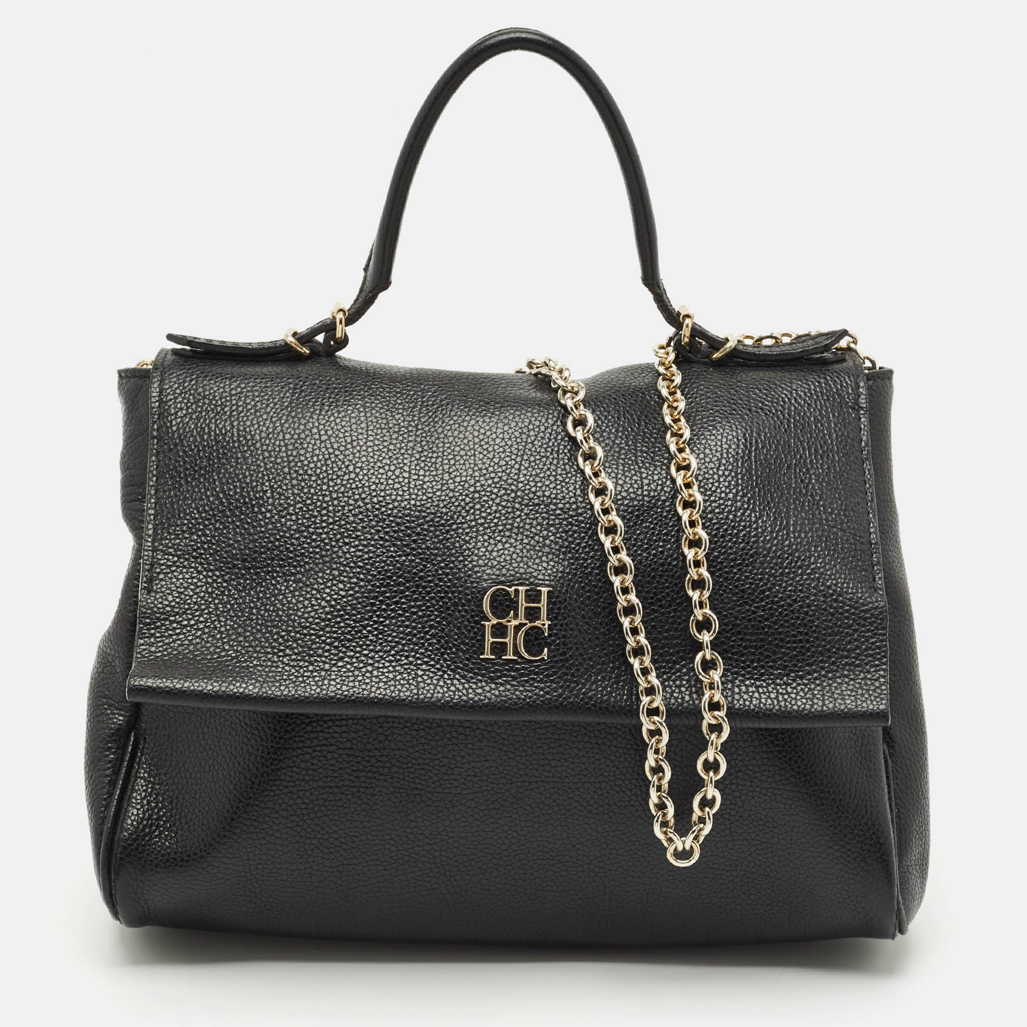 CH Carolina Herrera Black Leather Minuetto Flap Top Handle Bags
CH Carolina Herrera Black Leather Minuetto Flap Top Handle Bags