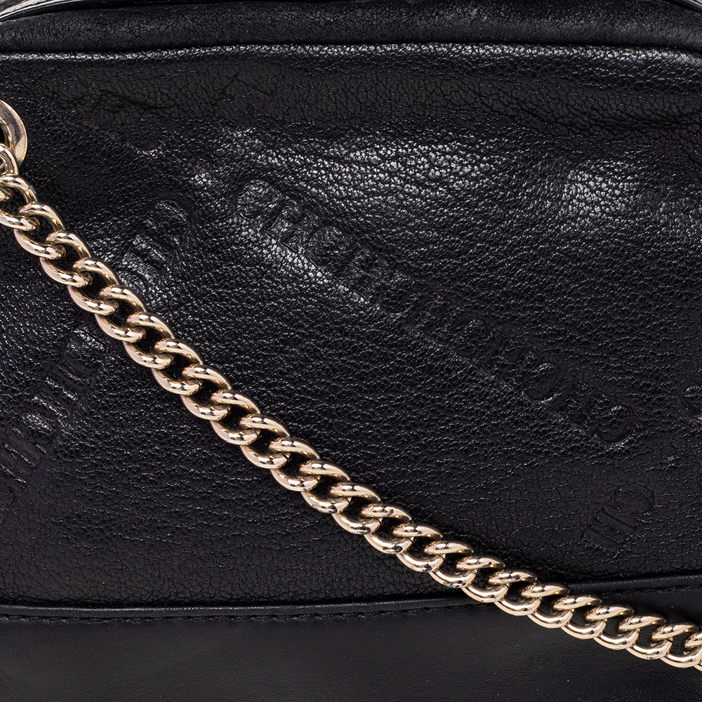 CH Carolina Herrera Black Leather Shoulder Bag