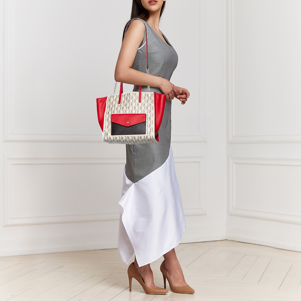CH Carolina Herrera Multicolor Signature Coated Canvas and Leather Front Pocket Tote
CH Carolina Herrera Multicolor Signature Coated Canvas and Leather Front Pocket Tote