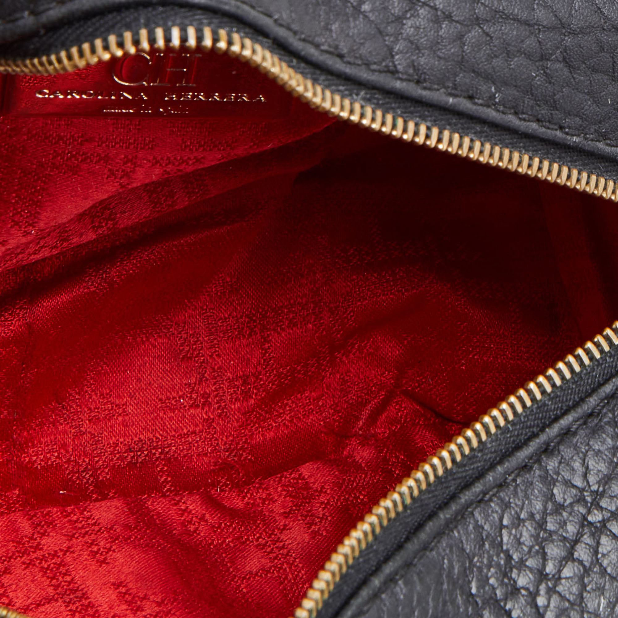 CH Carolina Herrera Black Leather Crossbody Bag