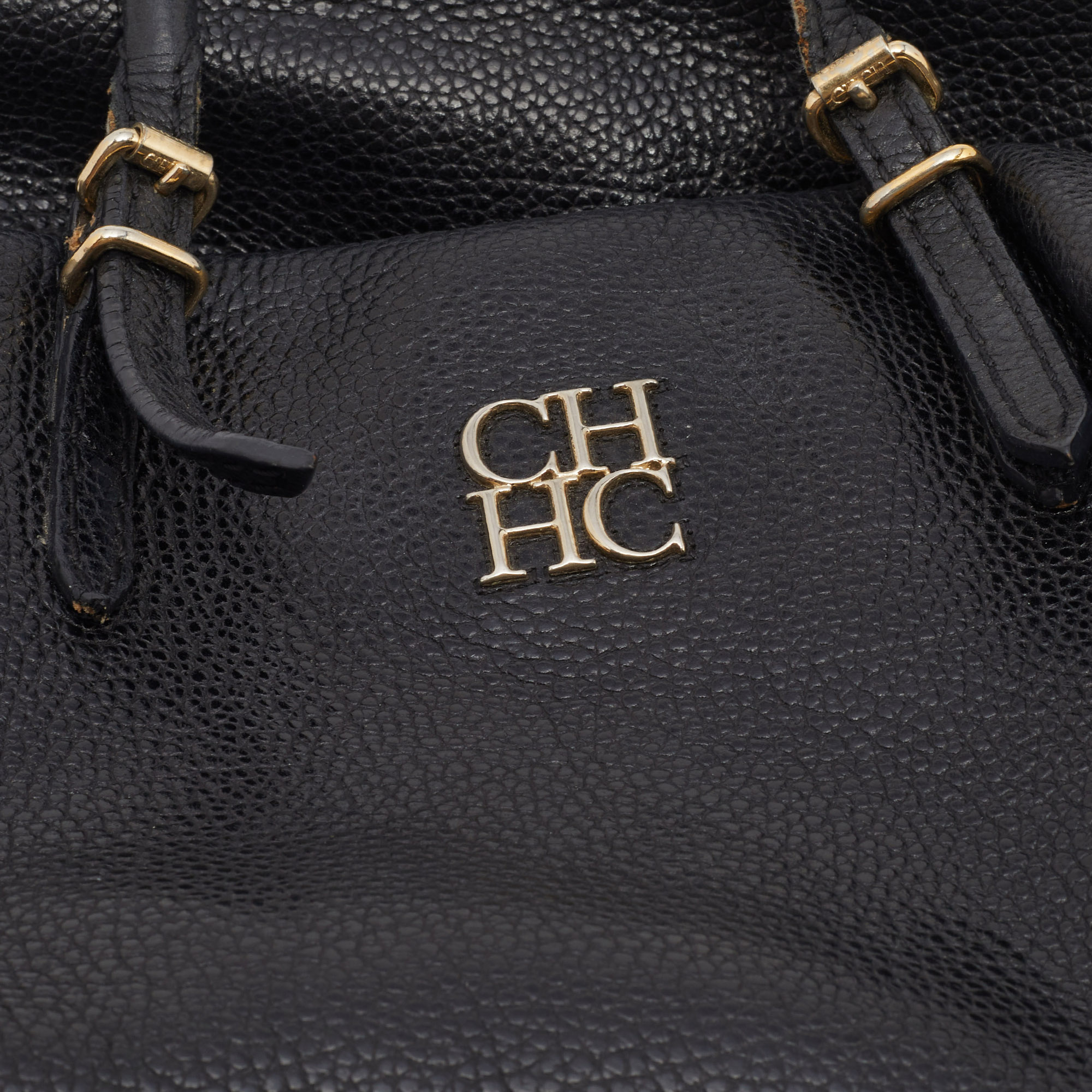 CH Carolina Herrera Black Leather Satchel
