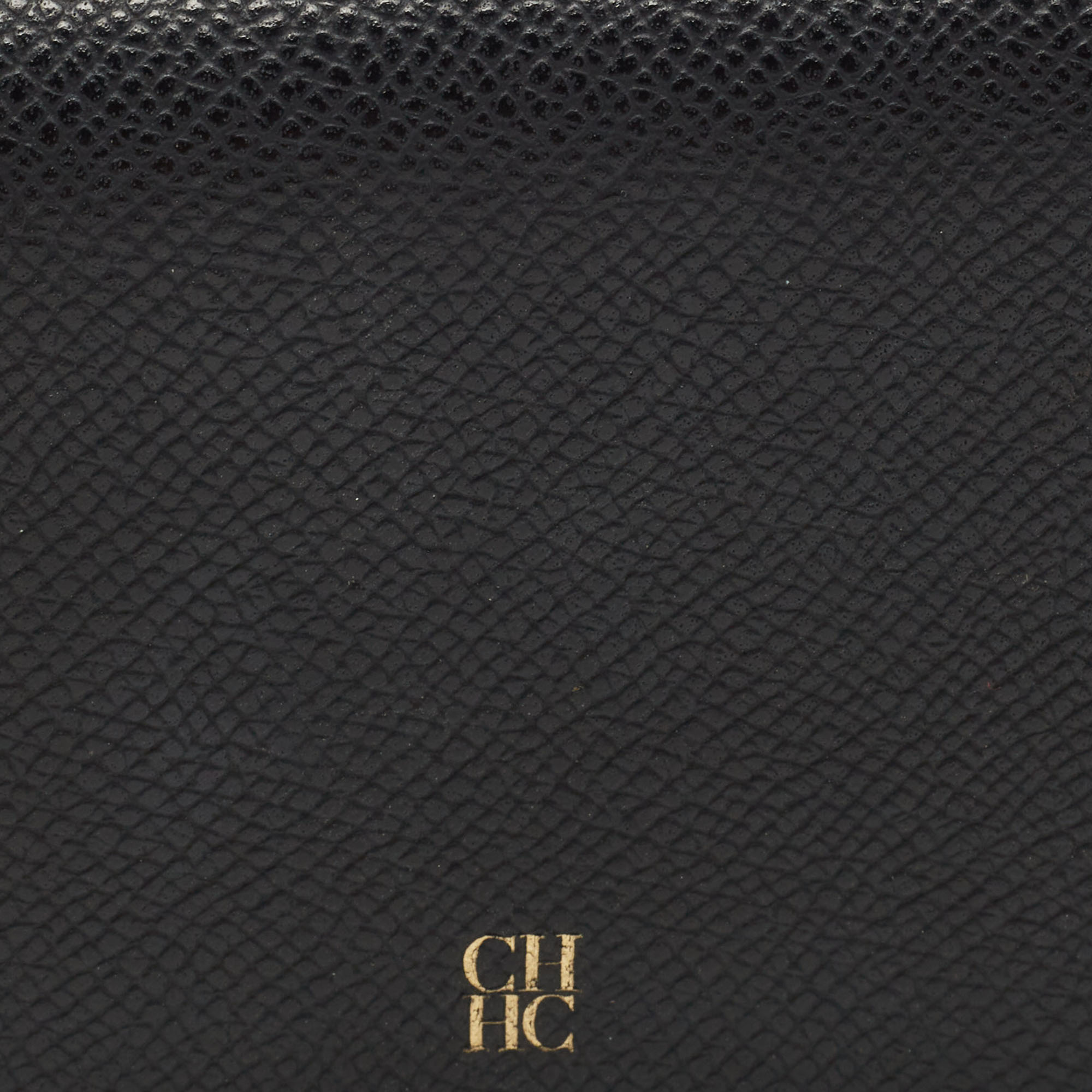 CH Carolina Herrera Black Leather Bifold Wallet