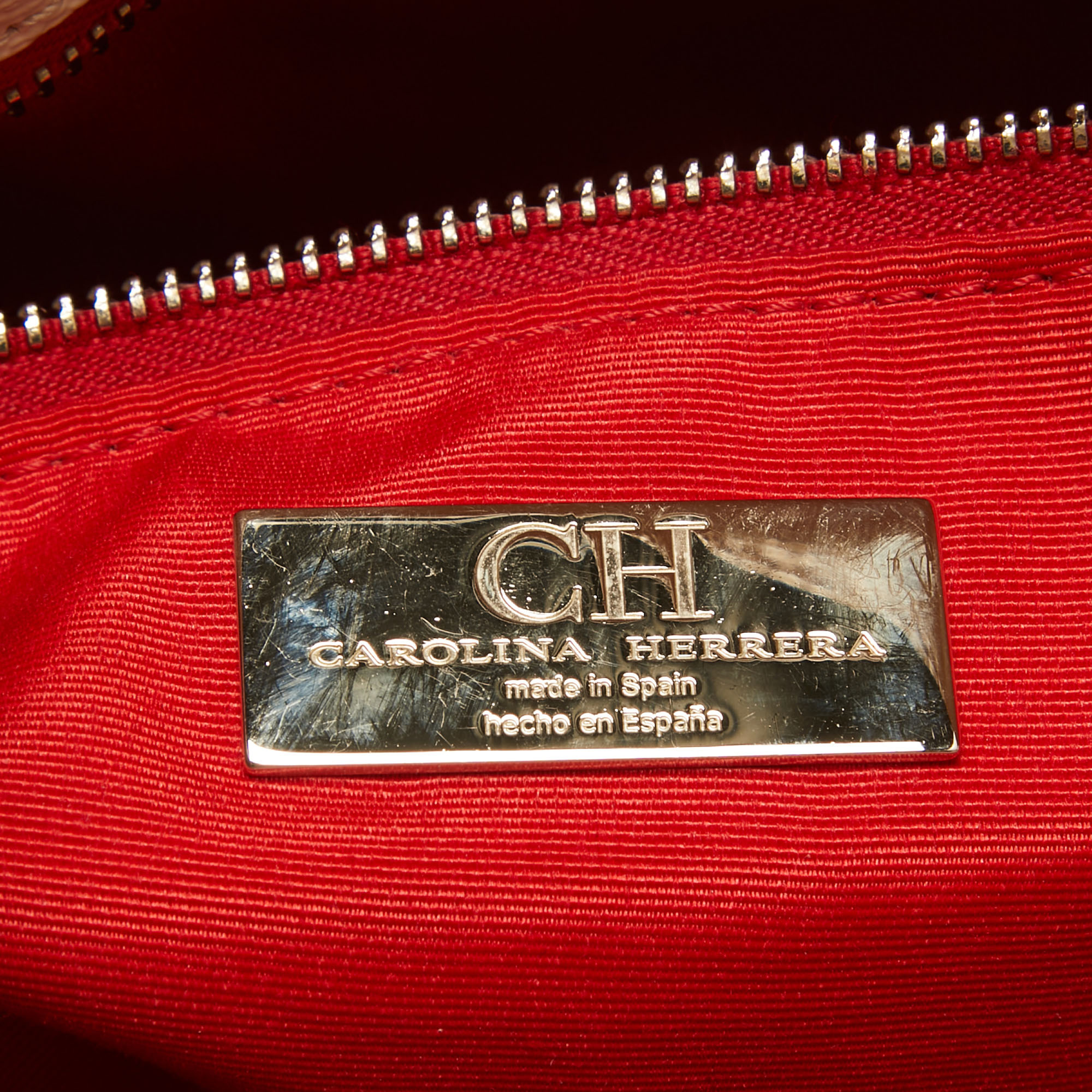 CH Carolina Herrera Tricolor Monogram Canvas And Leather Matryoshka Locked Bucket Bag