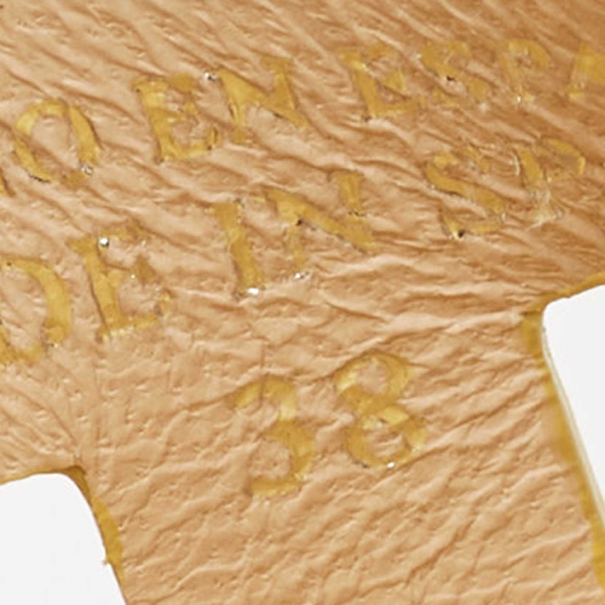 CH Carolina Herrera Yellow Leather Initials Insignia Cut Out Espadrille Flat Slides Size 38
