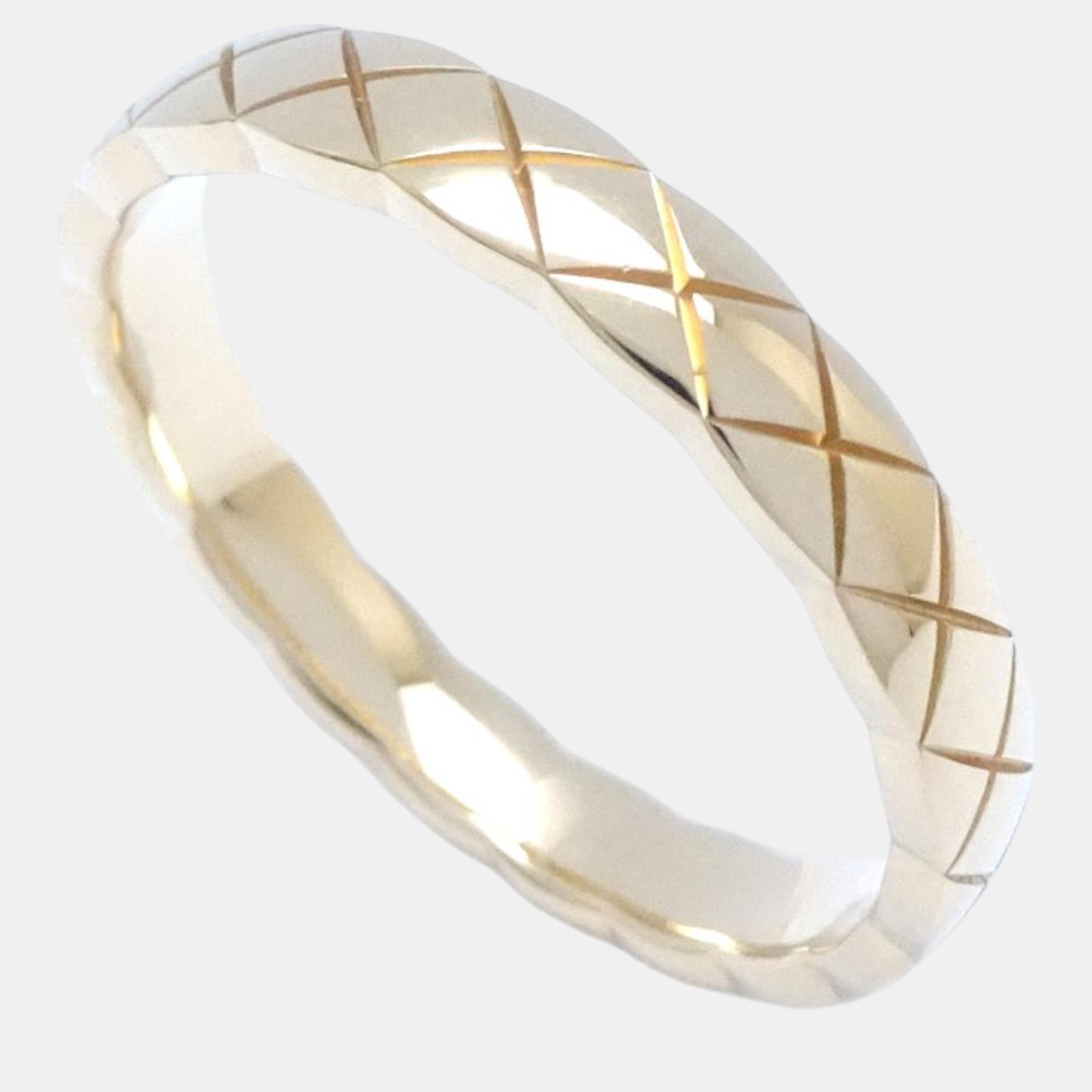 Chanel 18K Yellow Gold Coco Crush Mini Ring EU 57