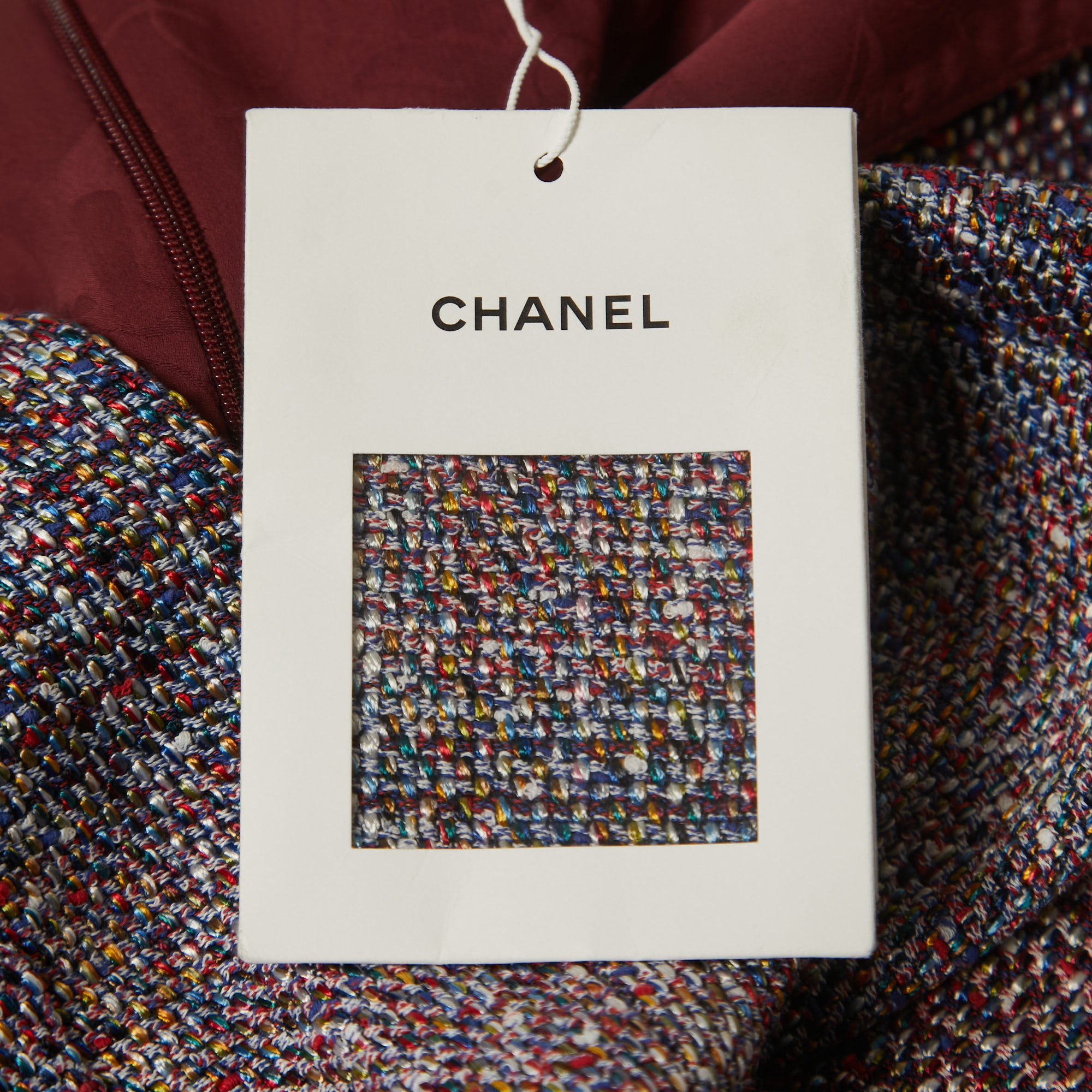 Chanel Multicolor Tweed Sleeveless Short Dress L