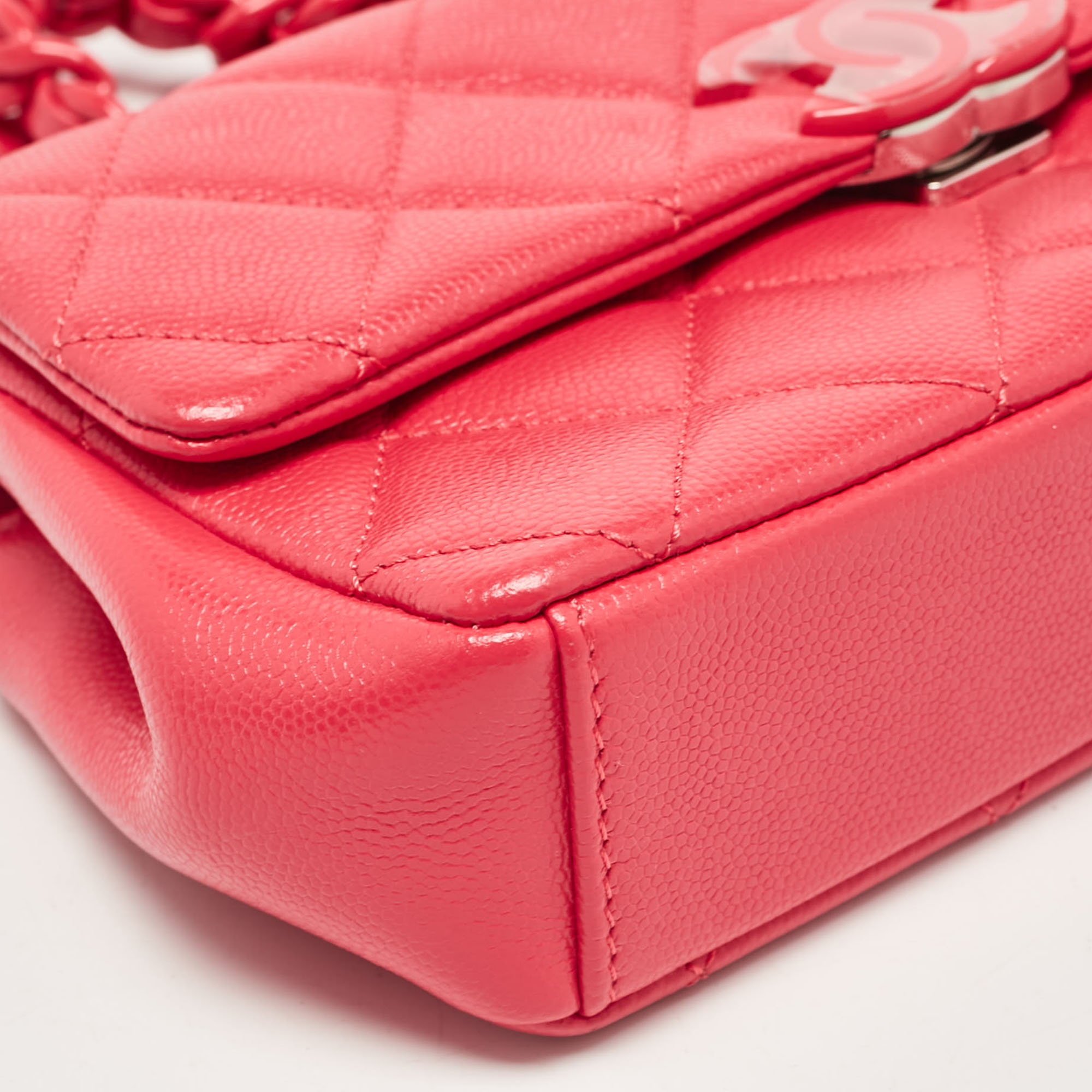 Chanel Coral Pink Caviar Quilted Leather My Everything Flap Bag