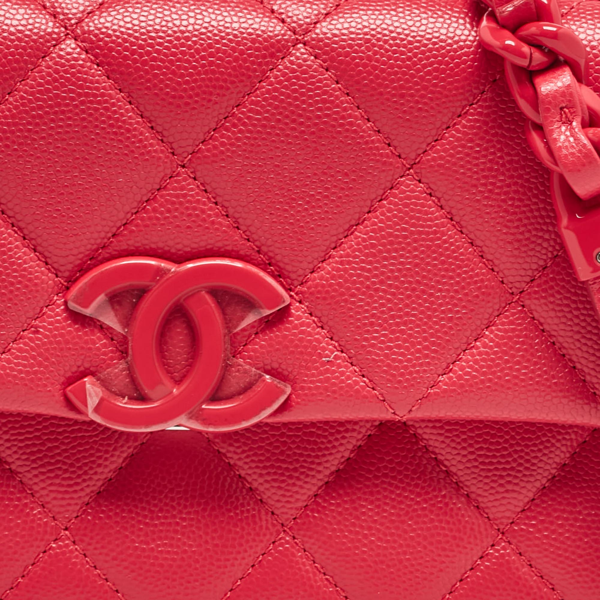 Chanel Coral Pink Caviar Quilted Leather My Everything Flap Bag