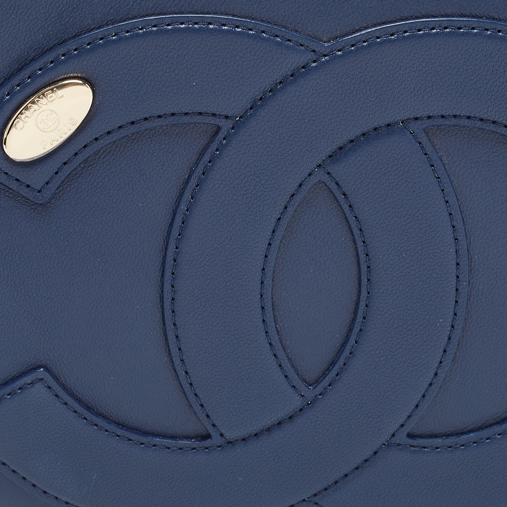 Chanel Blue Leather CC Mania Waist Bag
