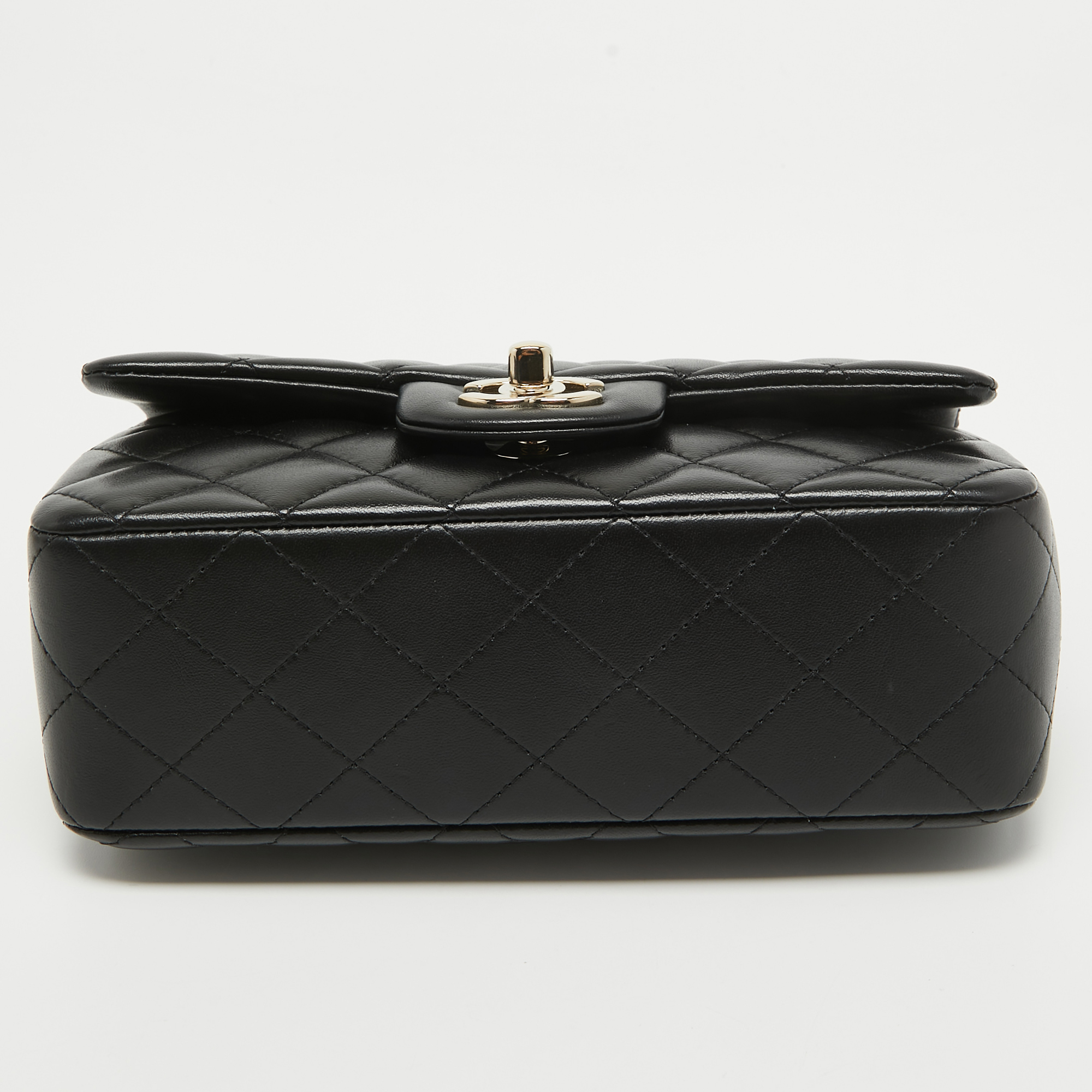 Chanel Black Quilted Leather Mini Rectangular Top Handle Bag