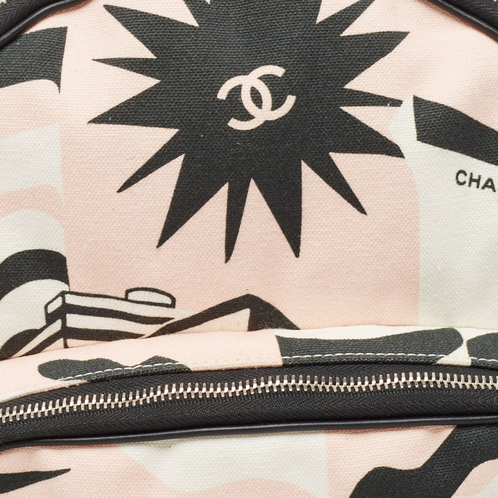Chanel Multicolor  La Pausa Print Canvas Backpack