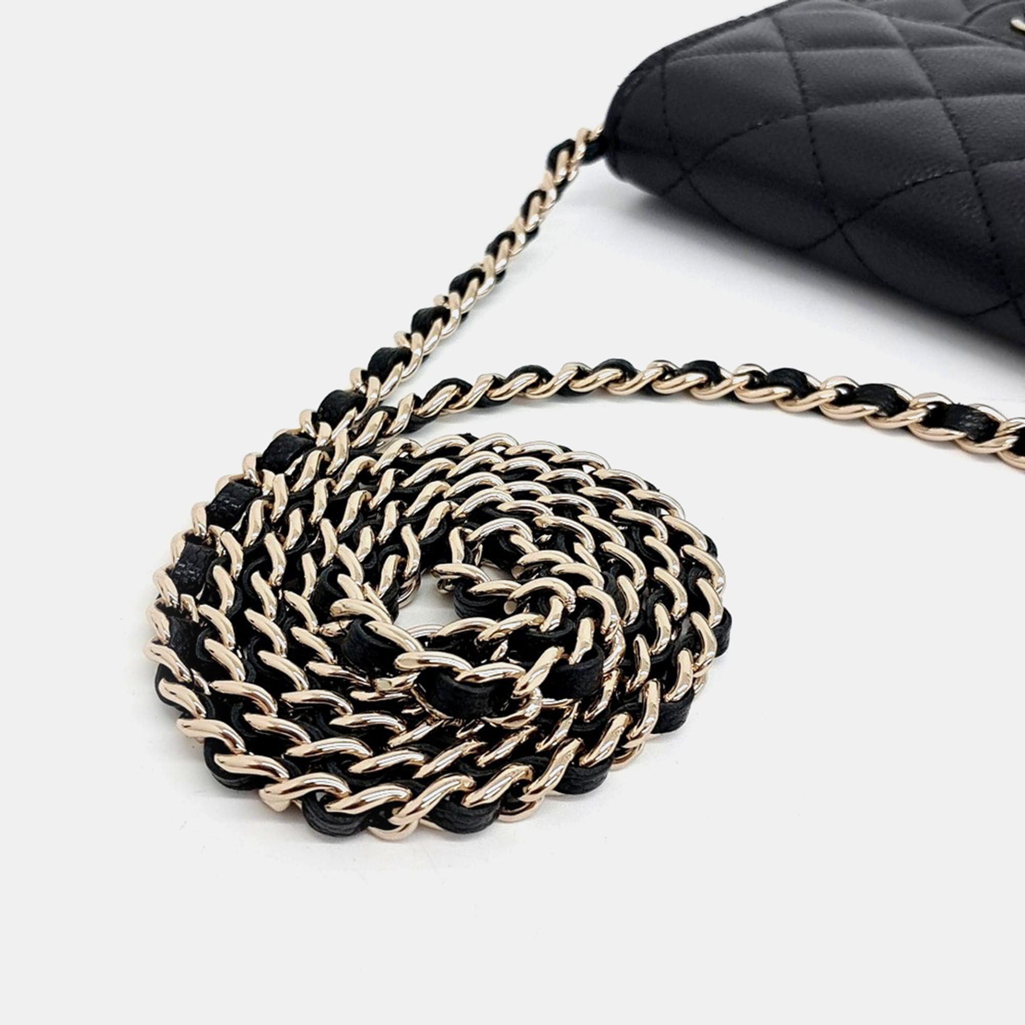 Chanel Caviar Phone Holder Crossbody Bag