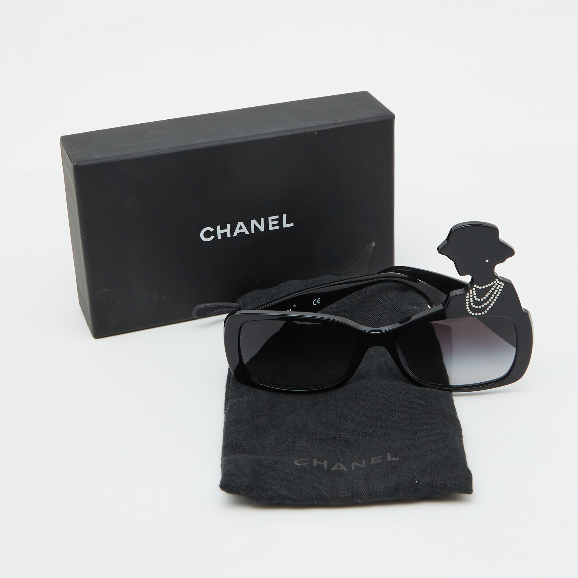 Chanel Black/Black Gradient 40987 Coco Silhouette Rectangular Sunglasses